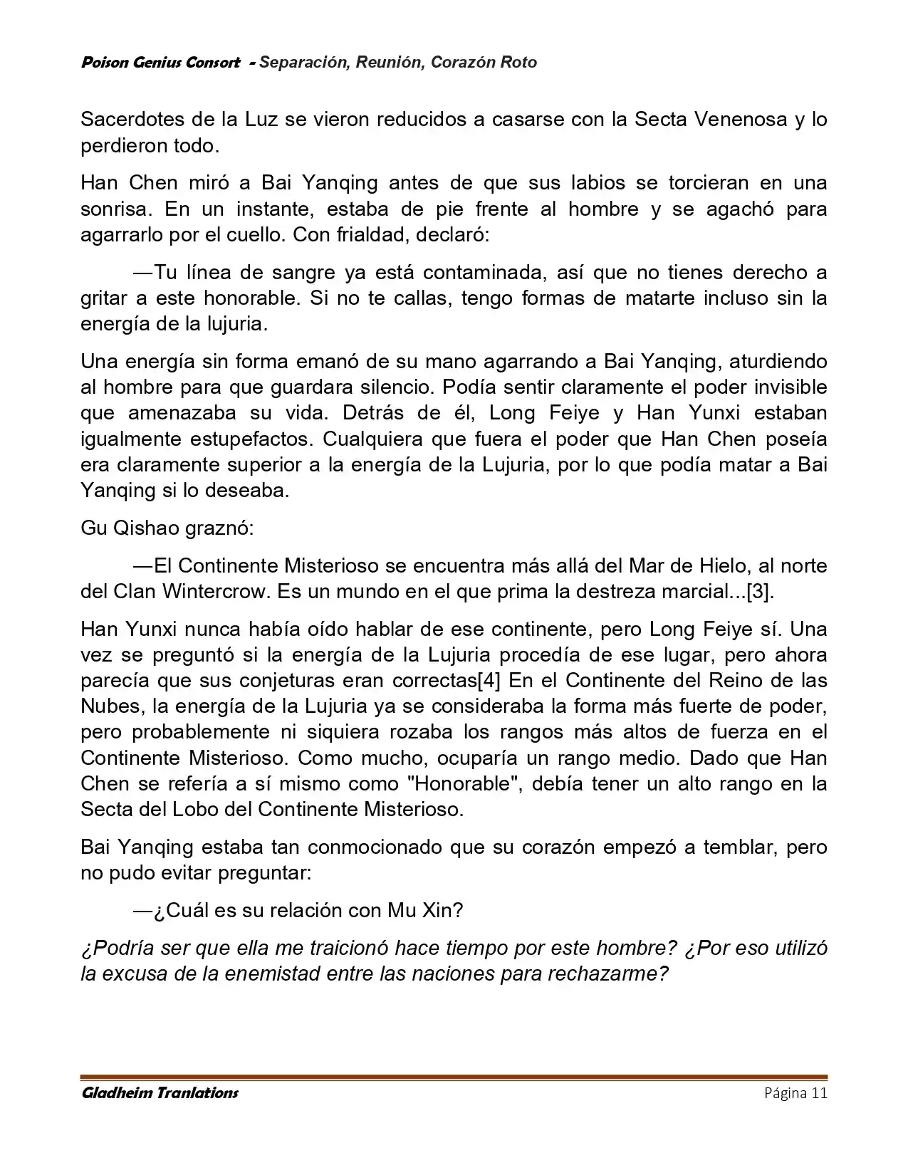 Poison Genious Consort (Novela) - Capítulo 429 - Página 11 - LectorTMOo