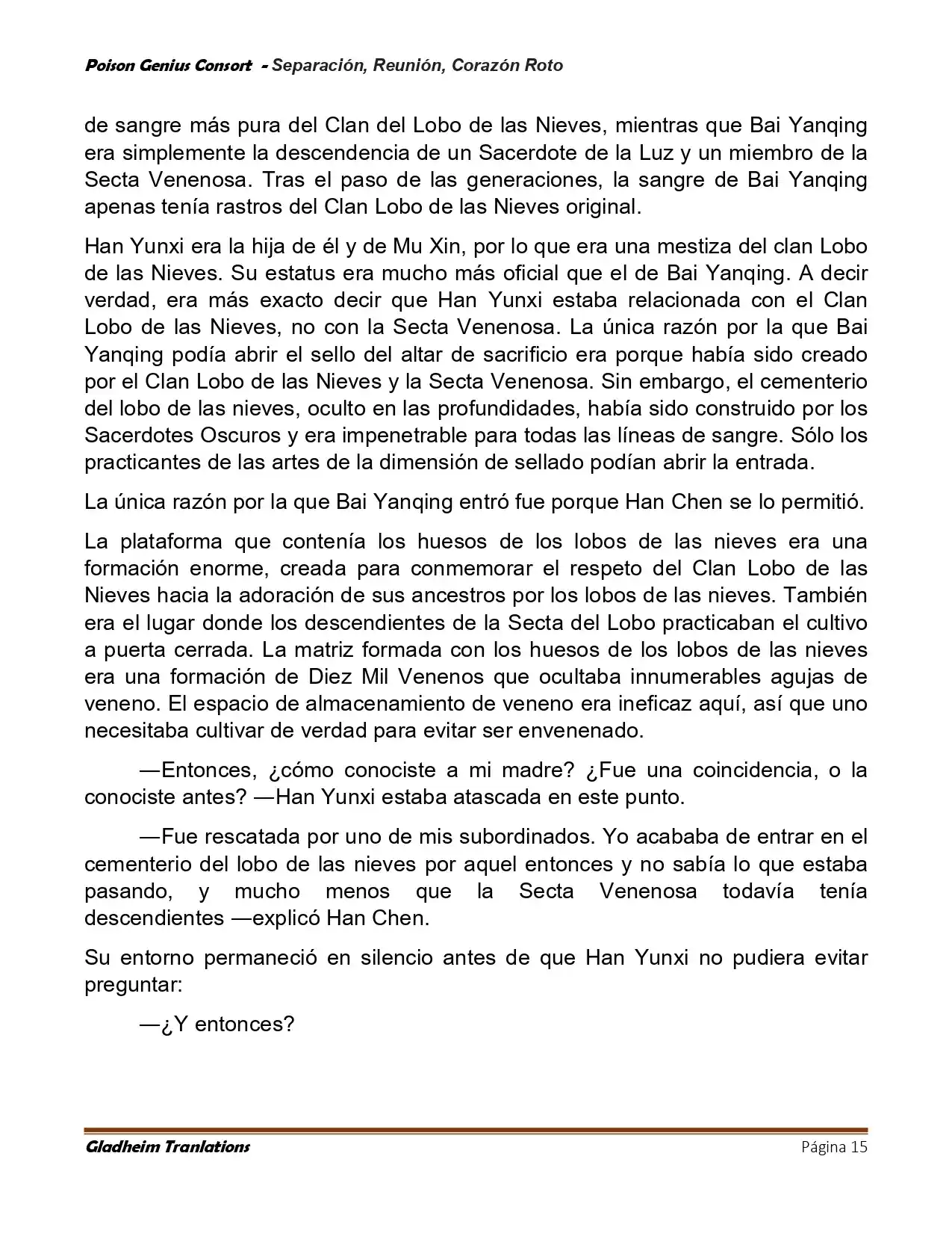 Poison Genious Consort (Novela) - Capítulo 429 - Página 15 - LectorTMOo