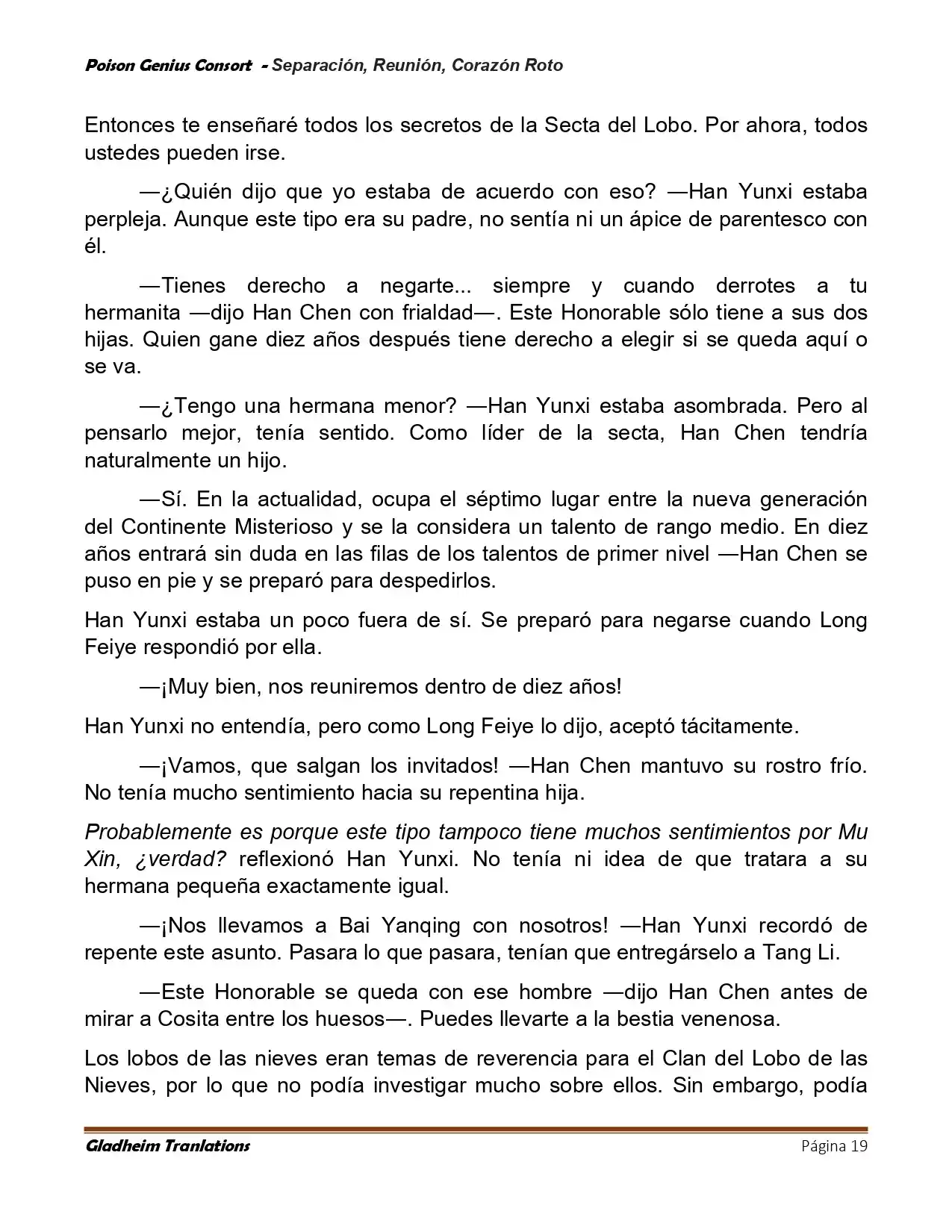 Poison Genious Consort (Novela) - Capítulo 429 - Página 19 - LectorTMOo