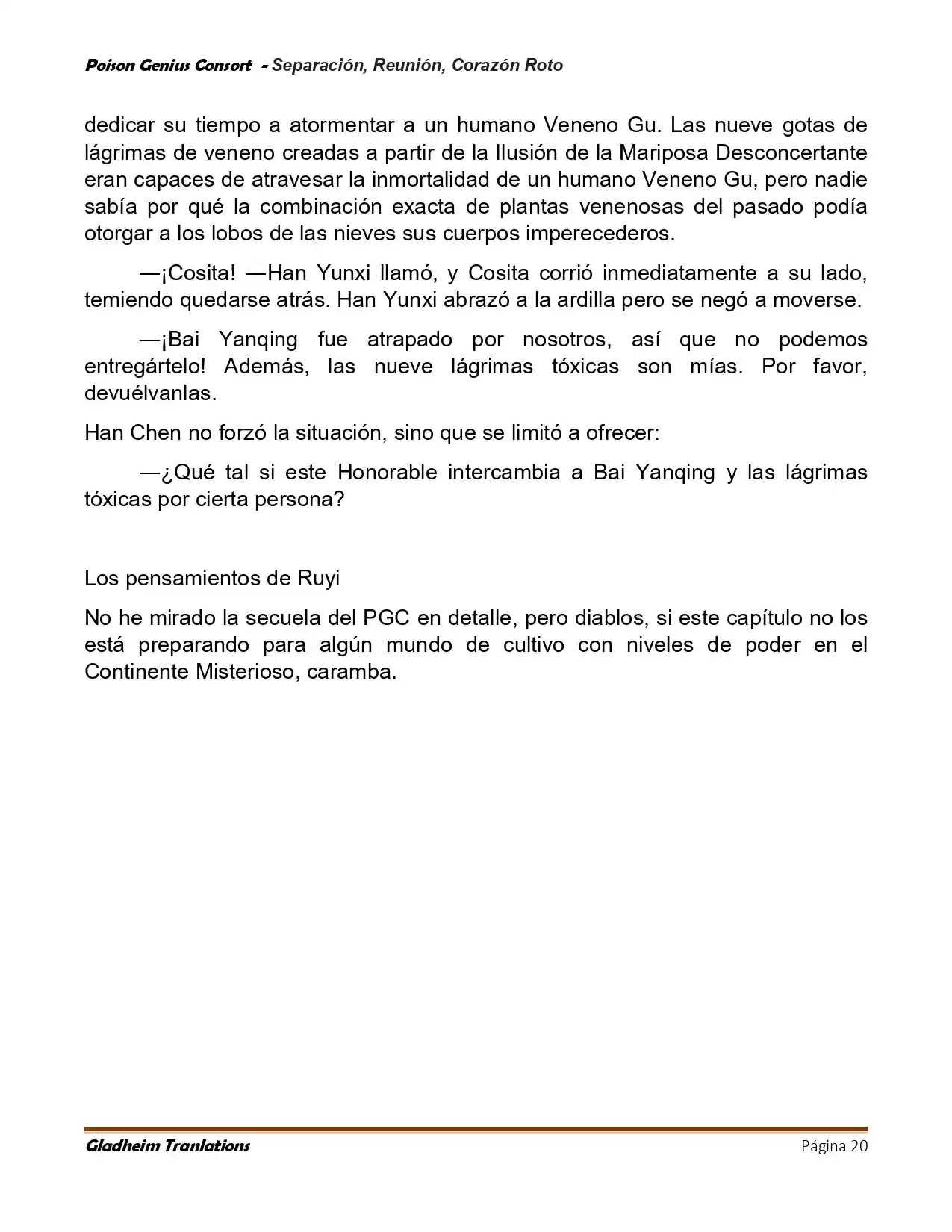 Poison Genious Consort (Novela) - Capítulo 429 - Página 20 - LectorTMOo