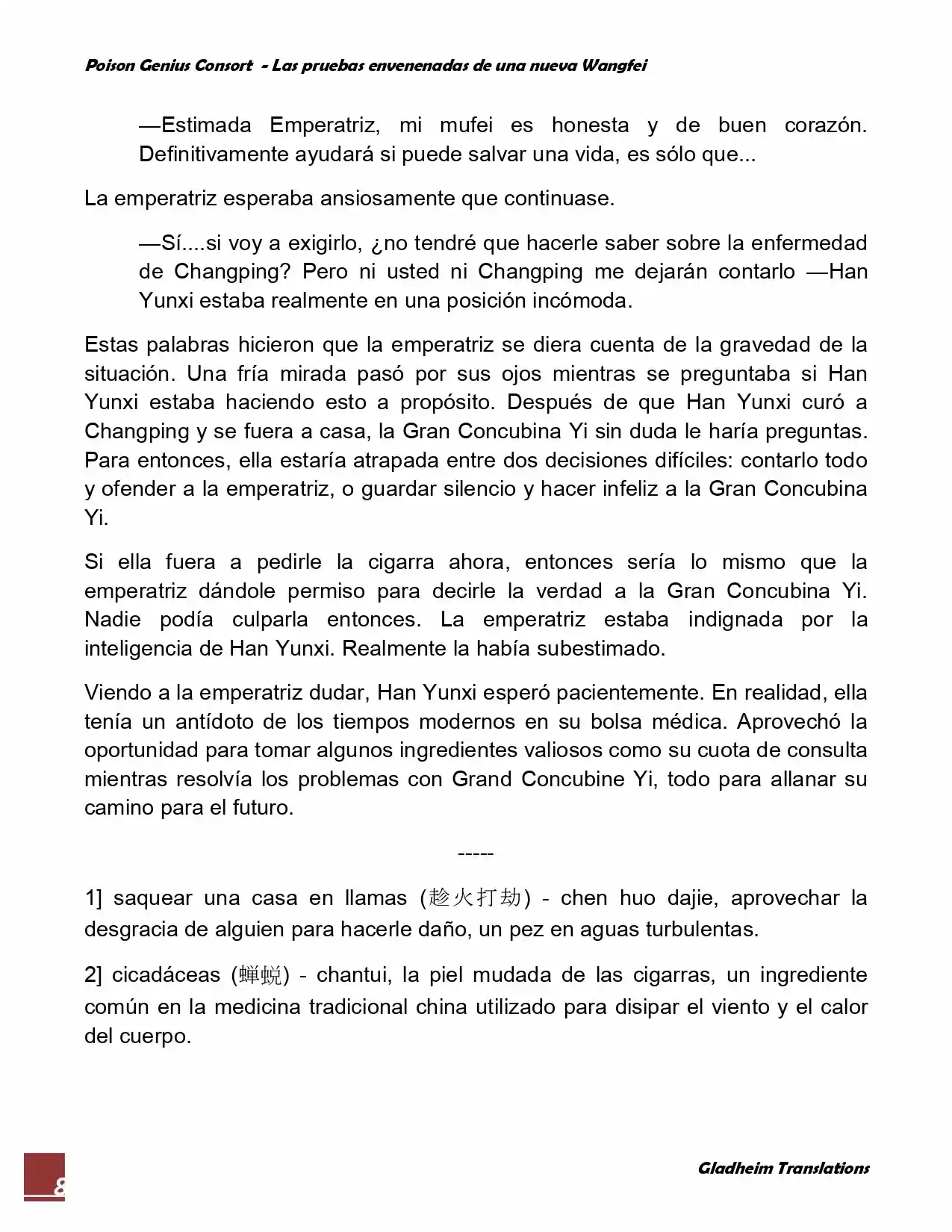 Poison Genious Consort (Novela) - Capítulo 43 - Página 8 - LectorTMOo