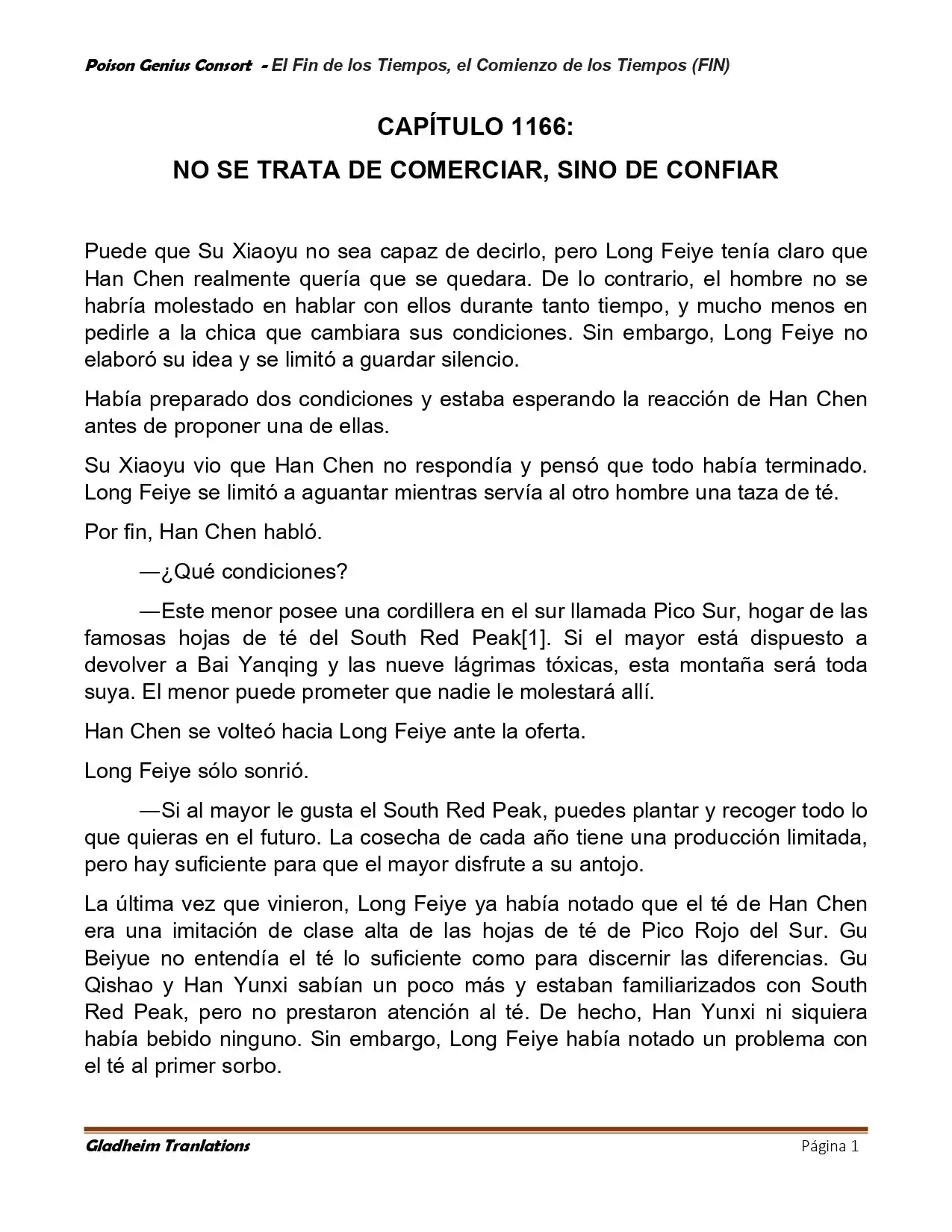Poison Genious Consort (Novela) - Capítulo 430 - Página 1 - LectorTMOo
