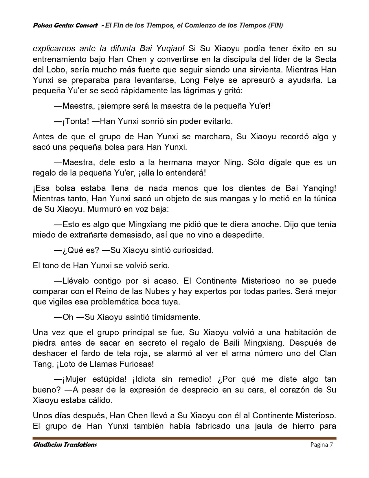 Poison Genious Consort (Novela) - Capítulo 430 - Página 7 - LectorTMOo