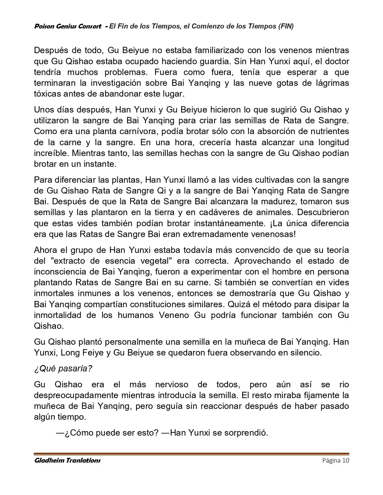 Poison Genious Consort (Novela) - Capítulo 430 - Página 10 - LectorTMOo