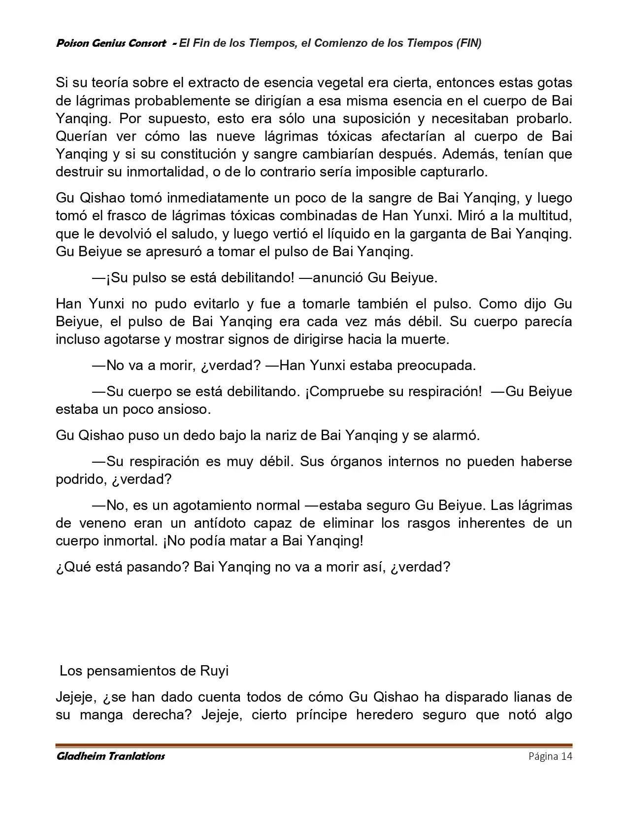 Poison Genious Consort (Novela) - Capítulo 430 - Página 14 - LectorTMOo