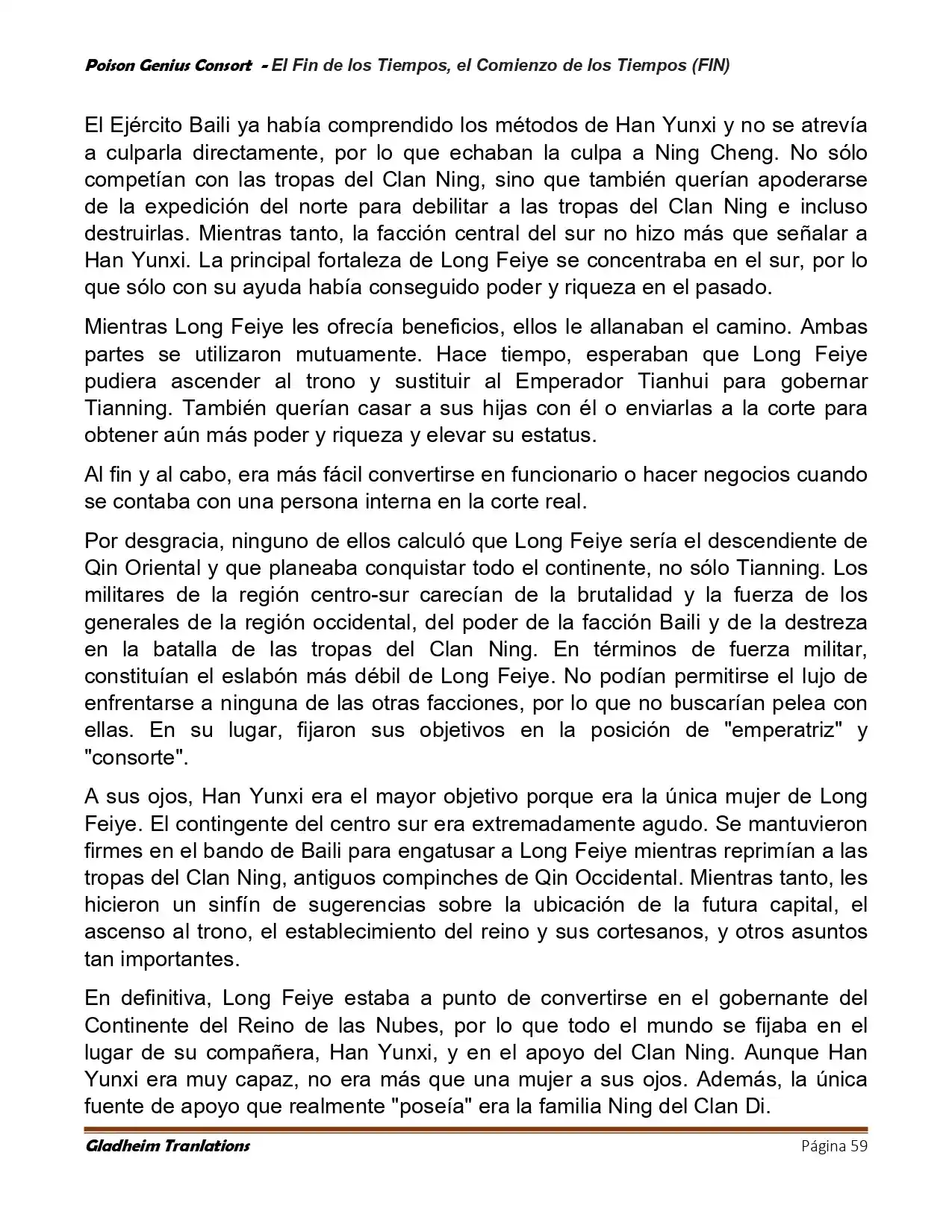 Poison Genious Consort (Novela) - Capítulo 430 - Página 59 - LectorTMOo
