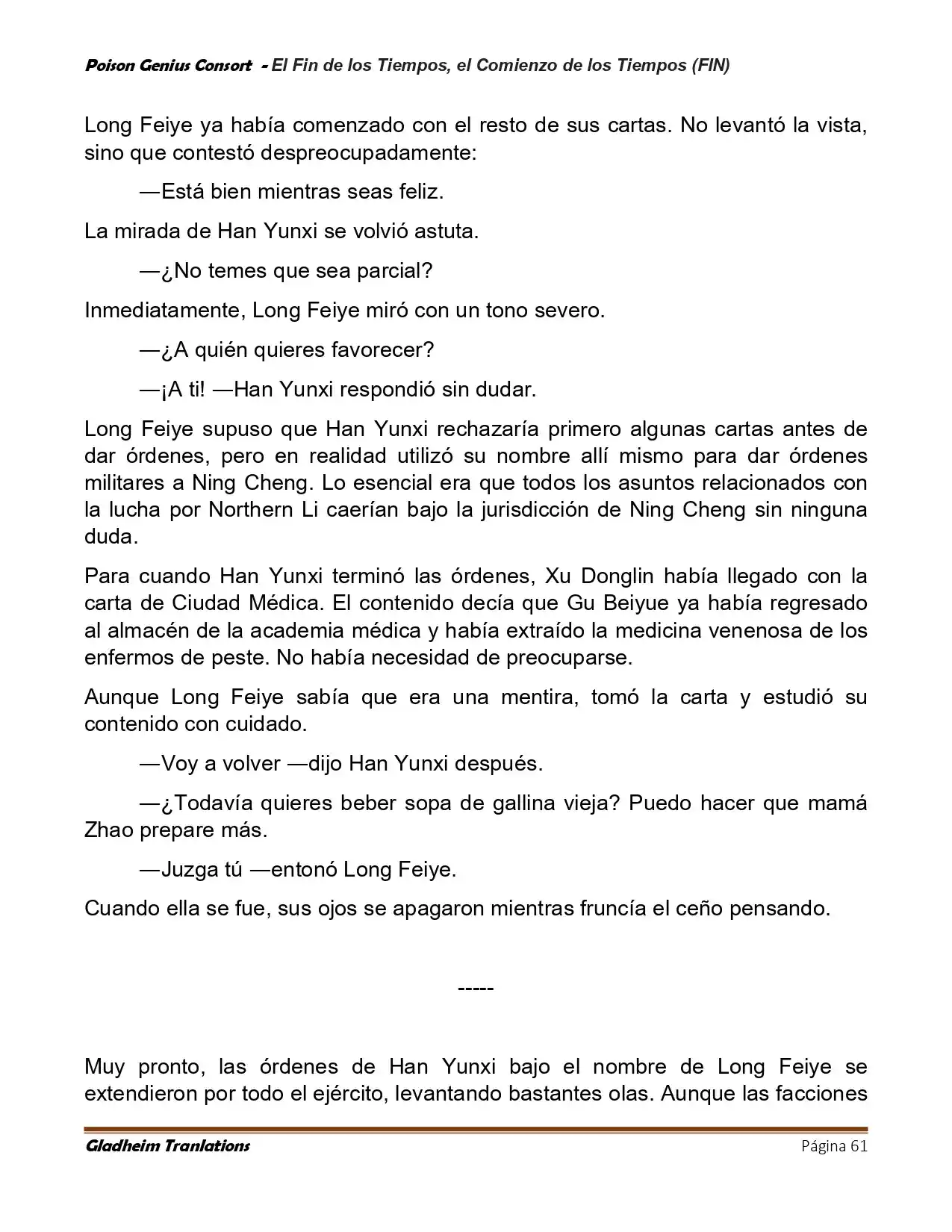 Poison Genious Consort (Novela) - Capítulo 430 - Página 61 - LectorTMOo