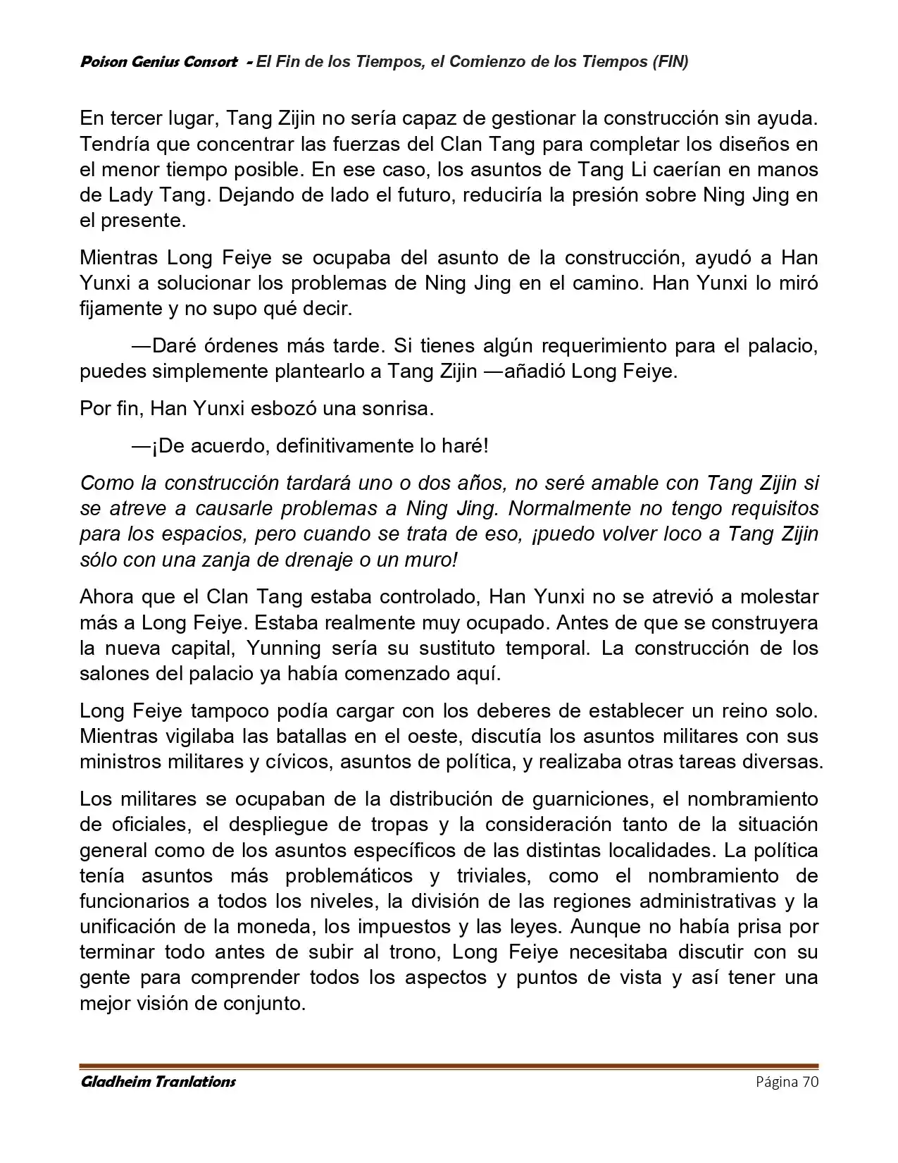 Poison Genious Consort (Novela) - Capítulo 430 - Página 70 - LectorTMOo