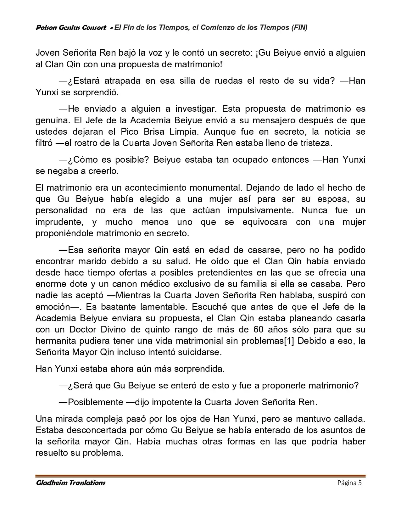 Poison Genious Consort (Novela) - Capítulo 431 - Página 5 - LectorTMOo