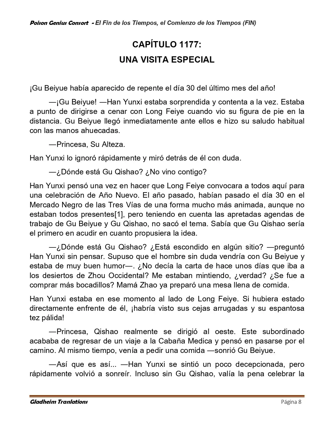 Poison Genious Consort (Novela) - Capítulo 431 - Página 8 - LectorTMOo