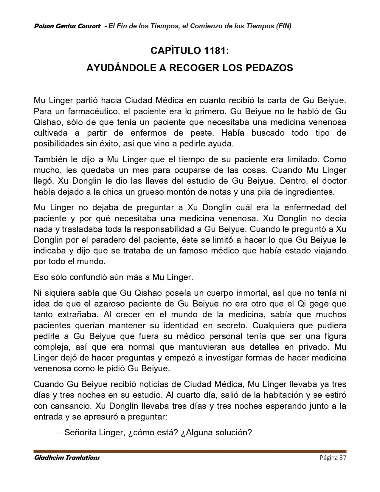 Poison Genious Consort (Novela) - Capítulo 431 - Página 37 - LectorTMOo