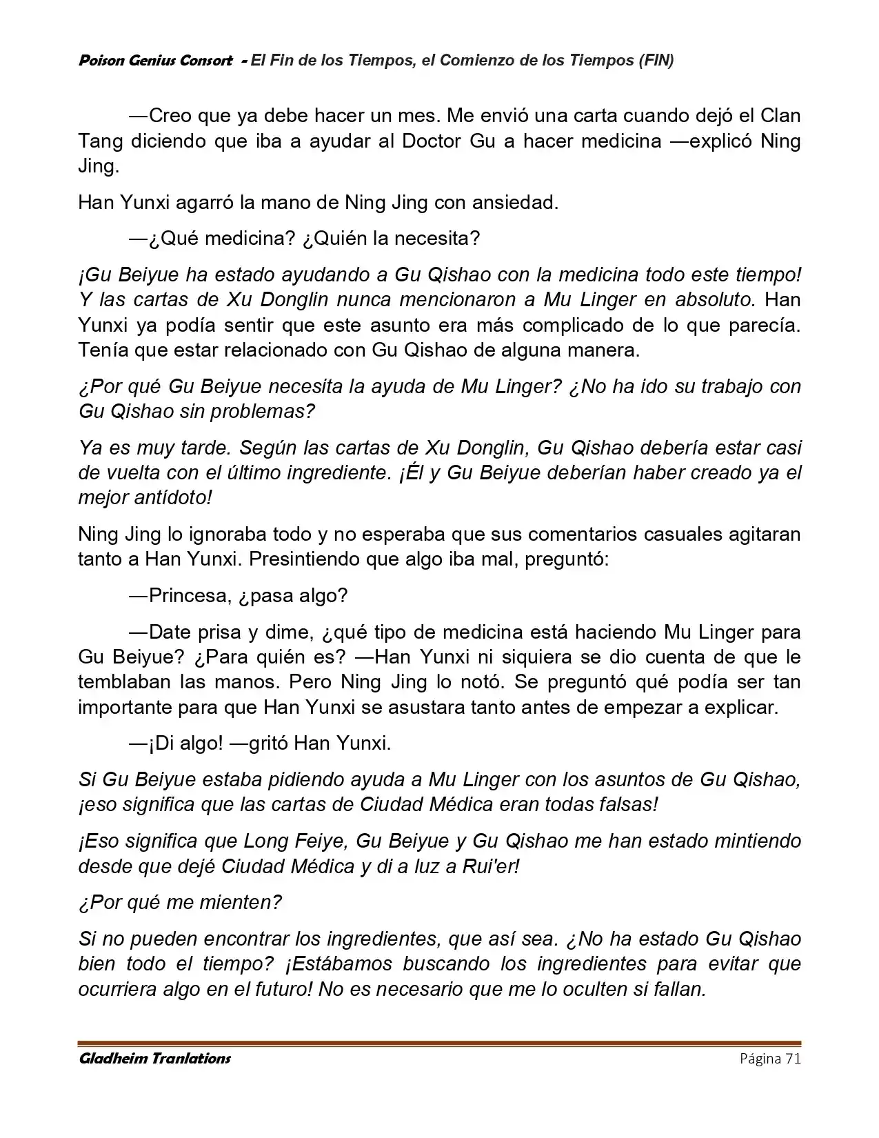 Poison Genious Consort (Novela) - Capítulo 431 - Página 71 - LectorTMOo