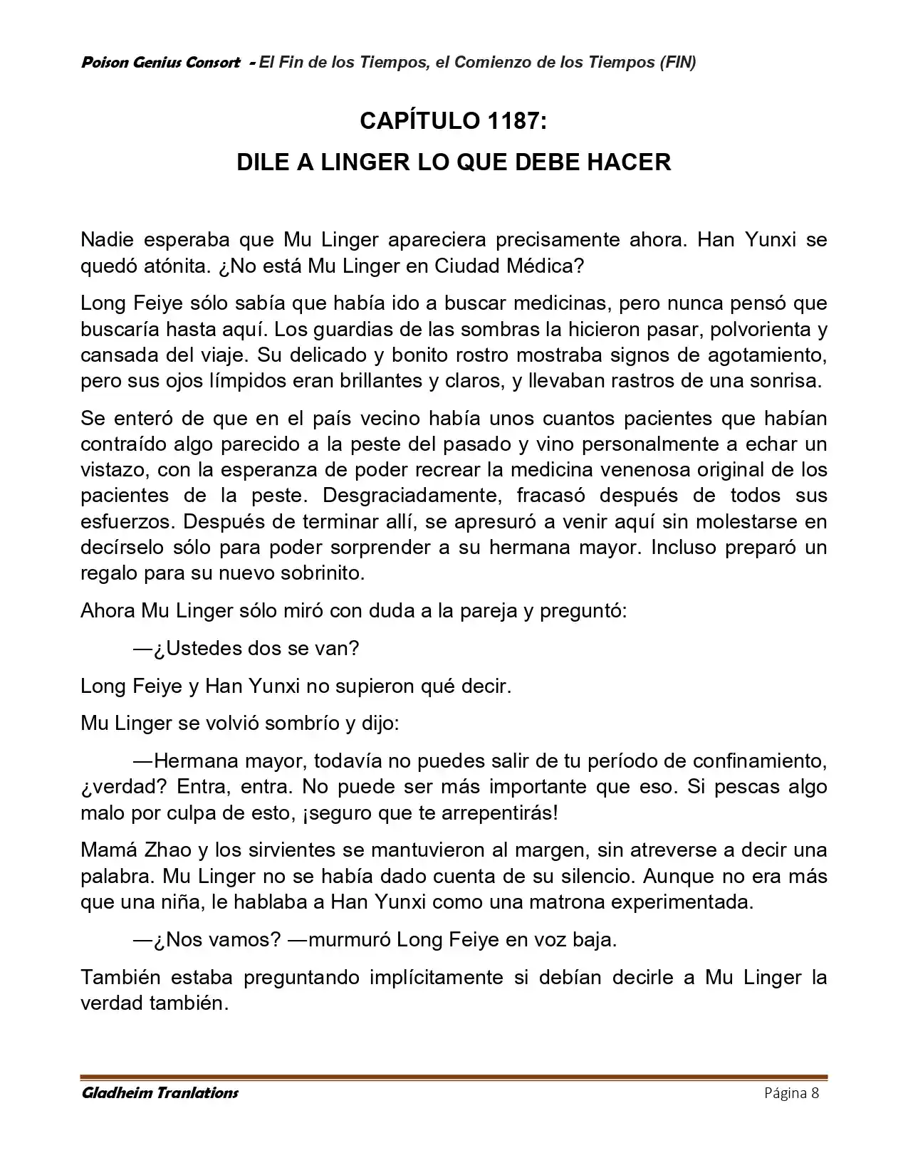Poison Genious Consort (Novela) - Capítulo 432 - Página 8 - LectorTMOo