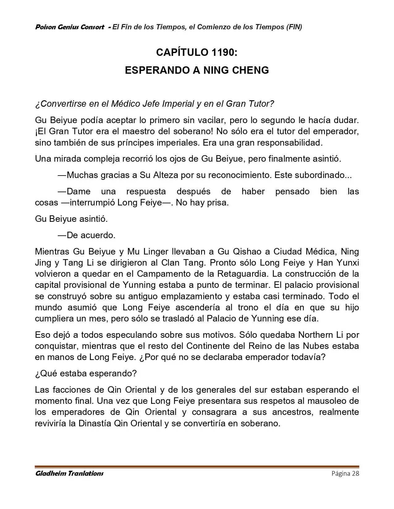 Poison Genious Consort (Novela) - Capítulo 432 - Página 28 - LectorTMOo