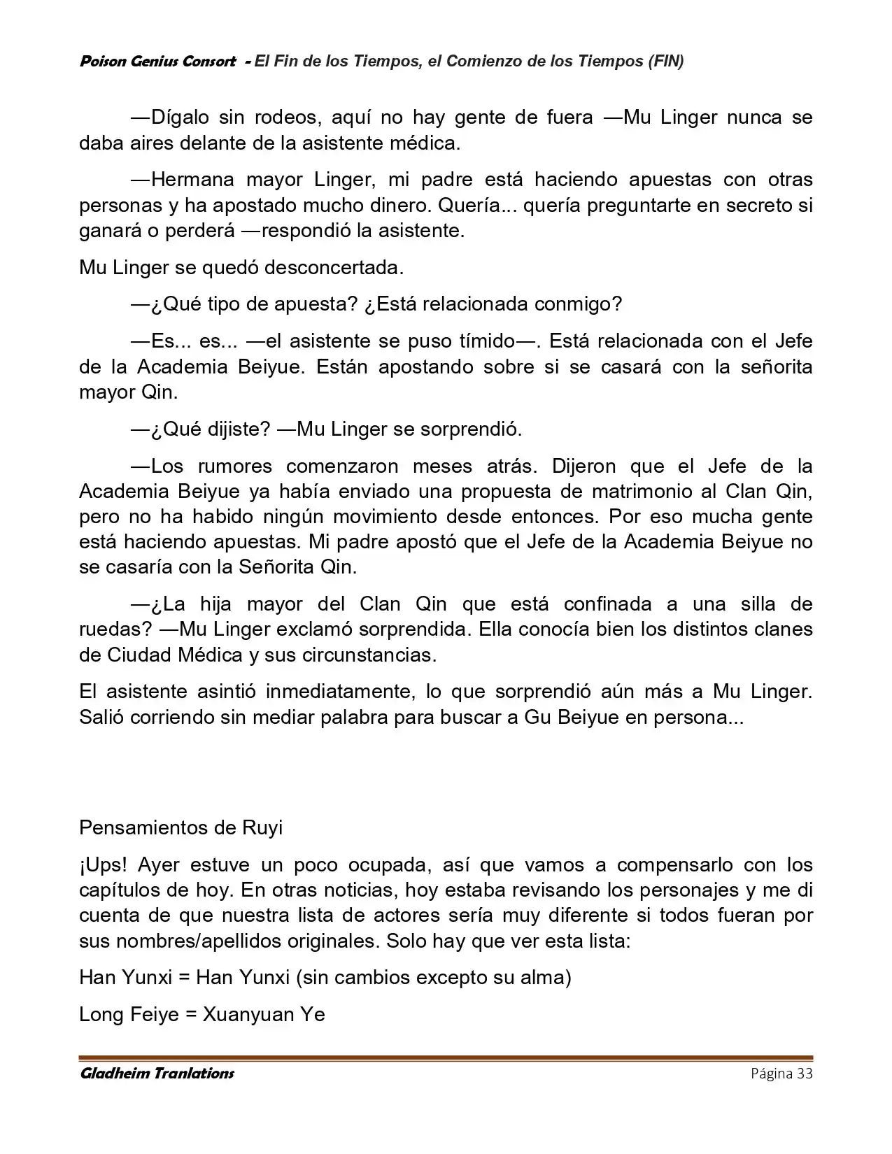 Poison Genious Consort (Novela) - Capítulo 432 - Página 33 - LectorTMOo