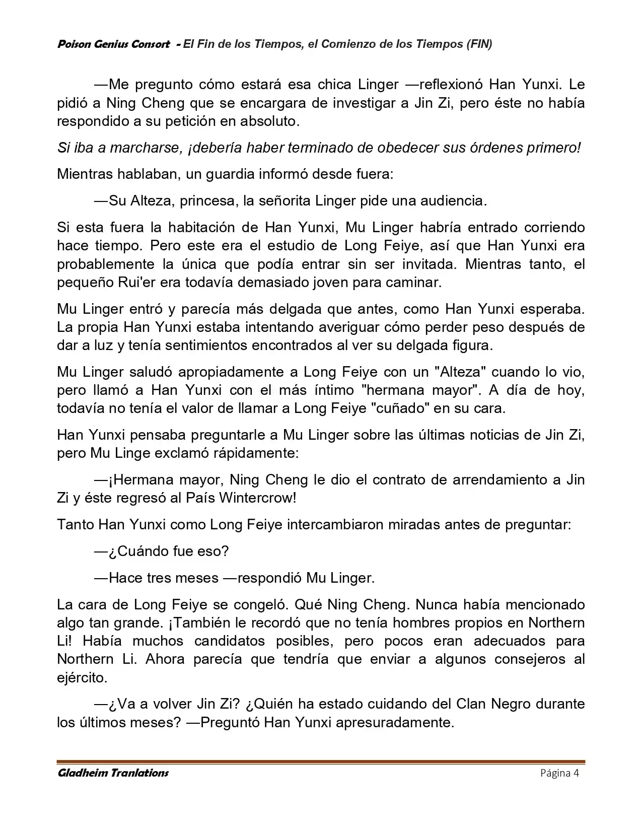 Poison Genious Consort (Novela) - Capítulo 433 - Página 4 - LectorTMOo