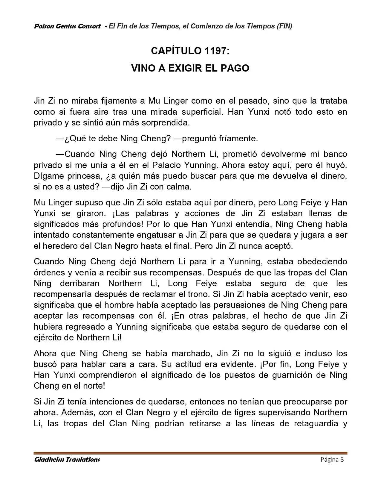Poison Genious Consort (Novela) - Capítulo 433 - Página 8 - LectorTMOo