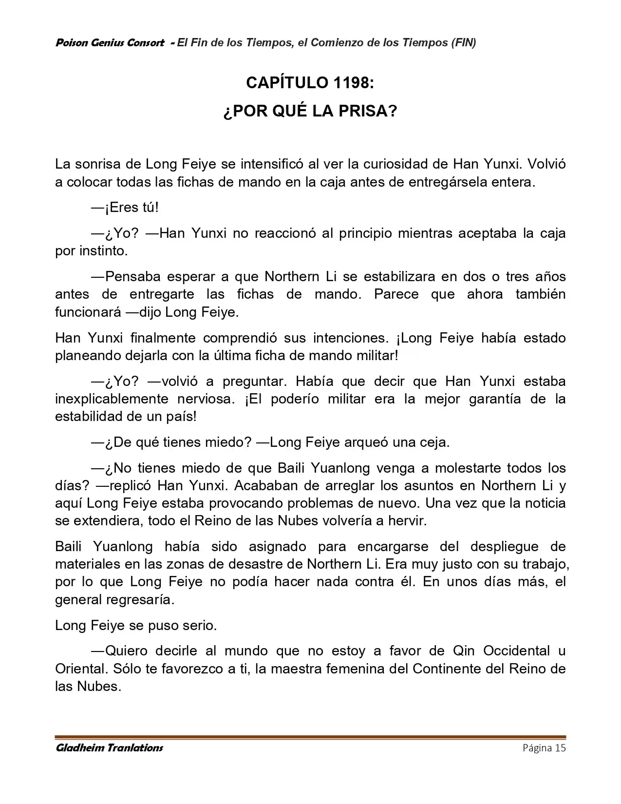 Poison Genious Consort (Novela) - Capítulo 433 - Página 15 - LectorTMOo