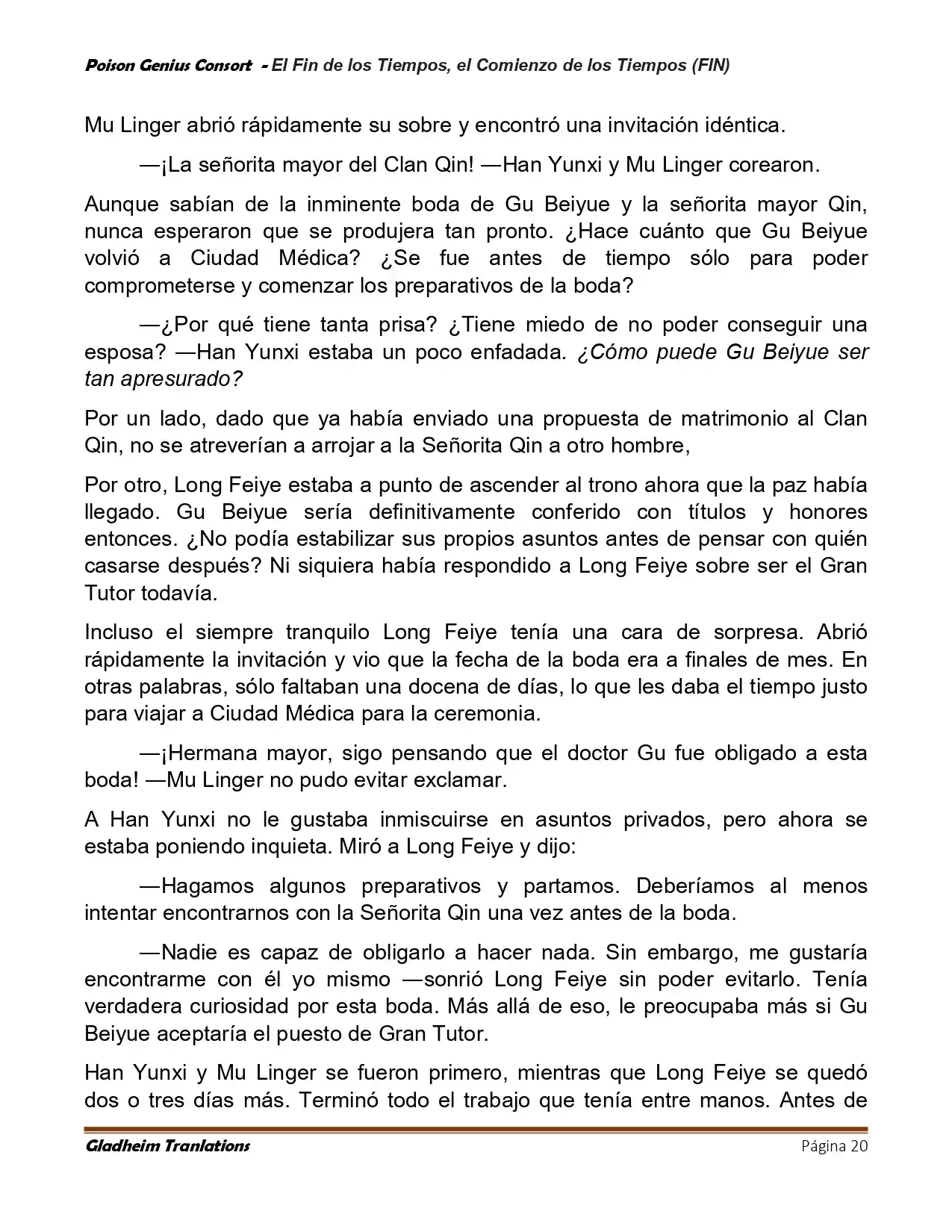 Poison Genious Consort (Novela) - Capítulo 433 - Página 20 - LectorTMOo