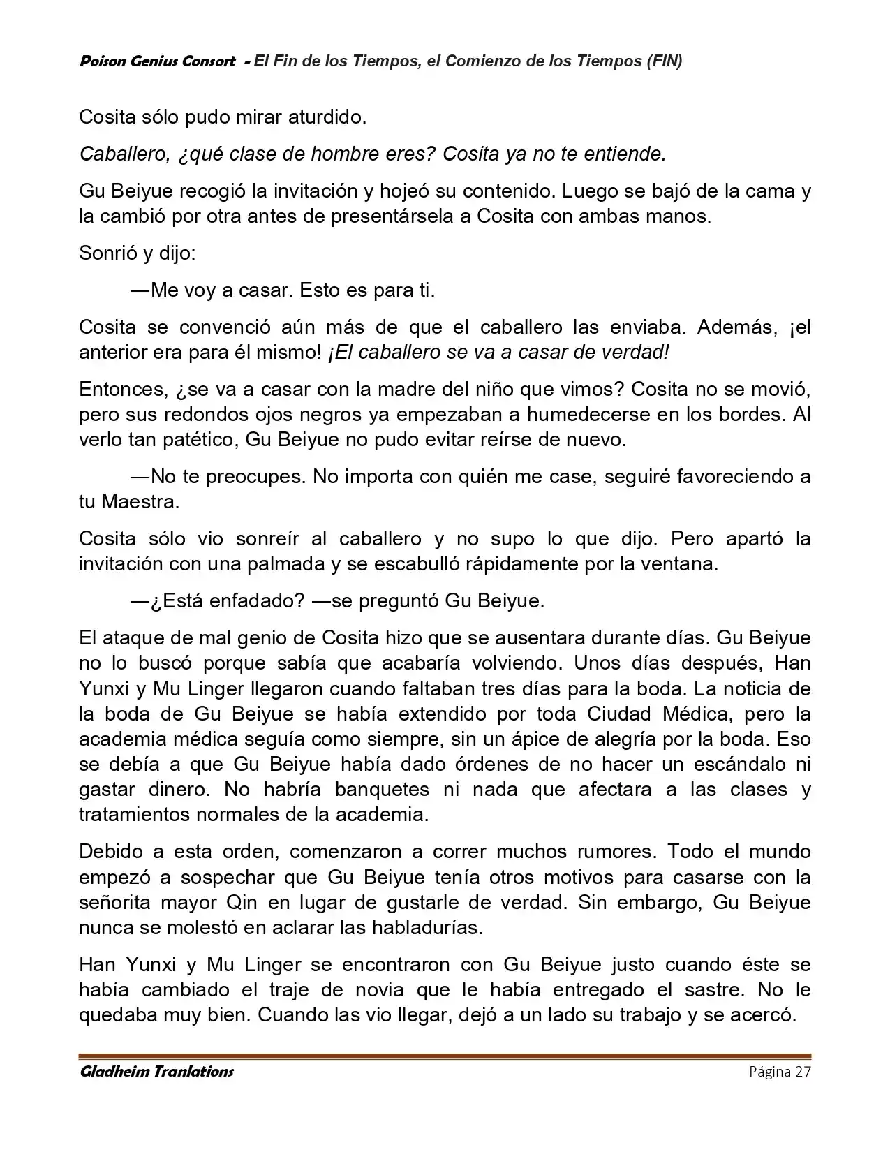 Poison Genious Consort (Novela) - Capítulo 433 - Página 27 - LectorTMOo