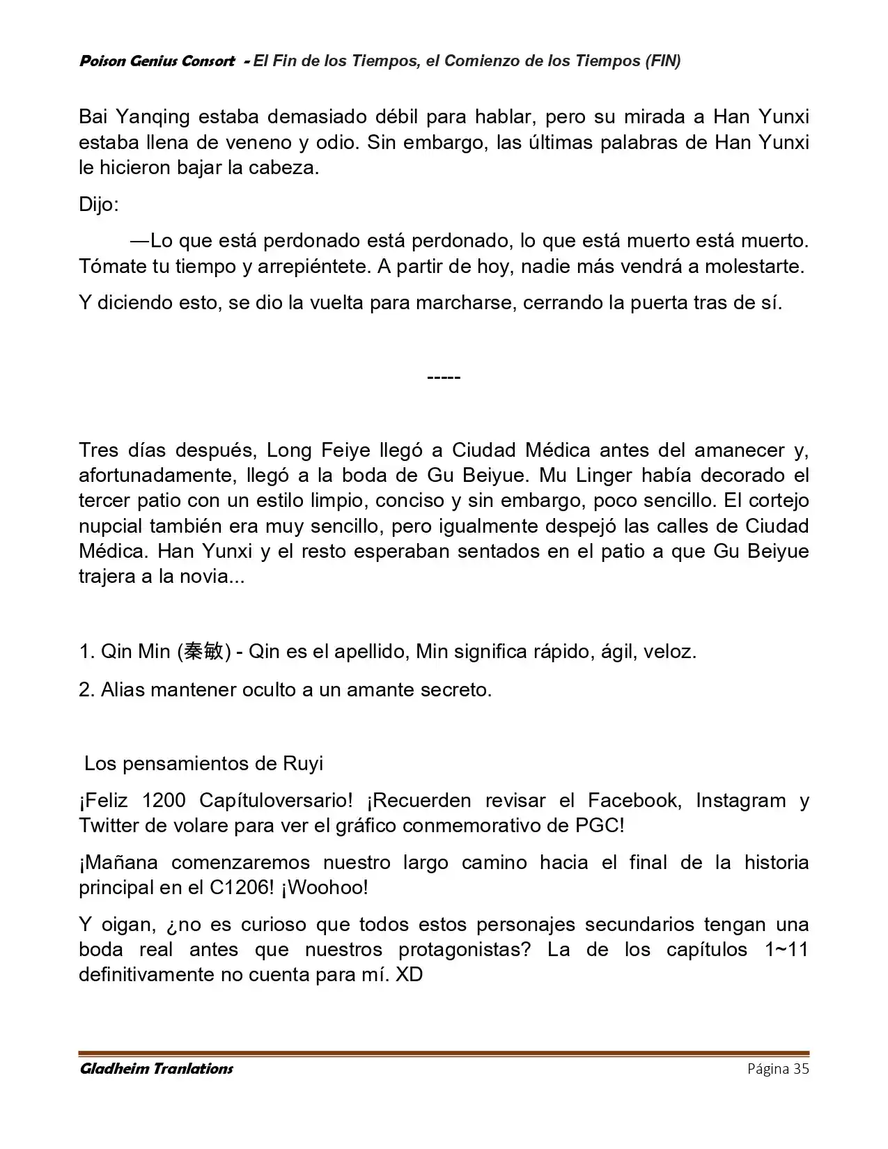 Poison Genious Consort (Novela) - Capítulo 433 - Página 35 - LectorTMOo