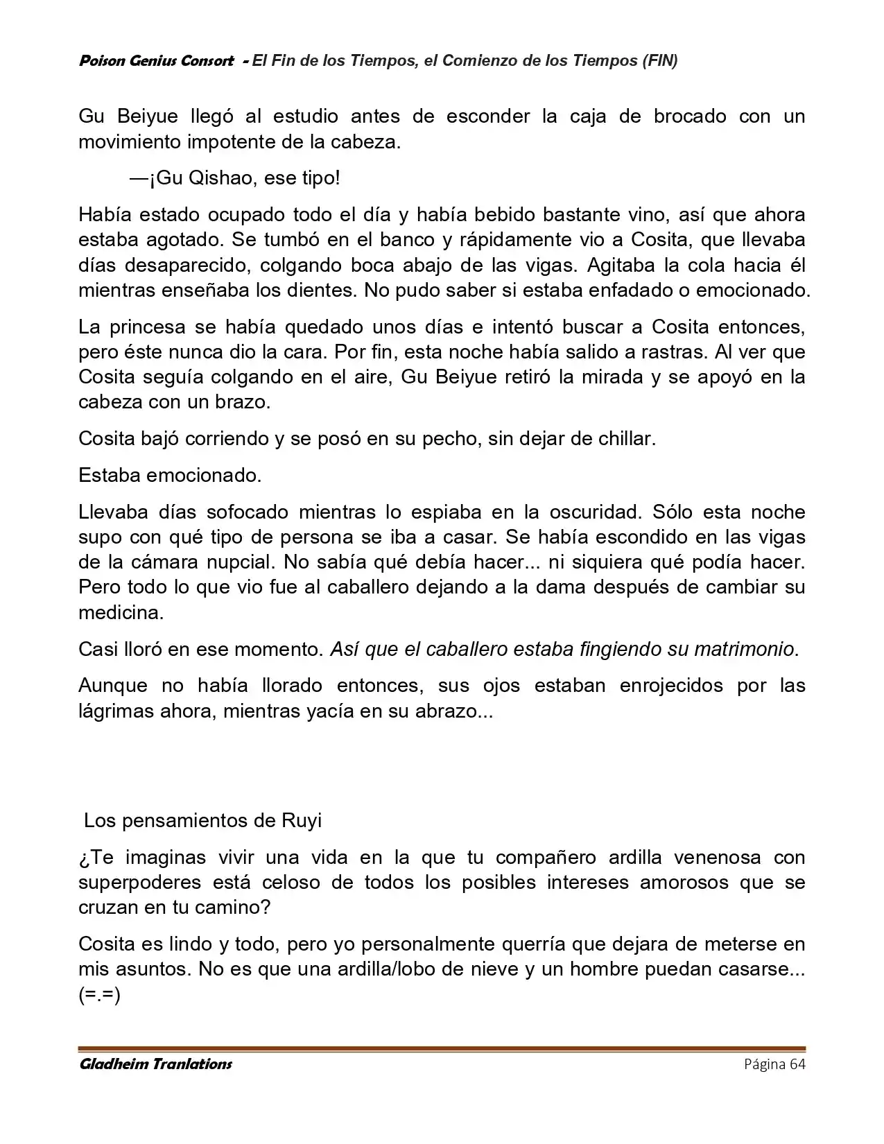 Poison Genious Consort (Novela) - Capítulo 433 - Página 64 - LectorTMOo