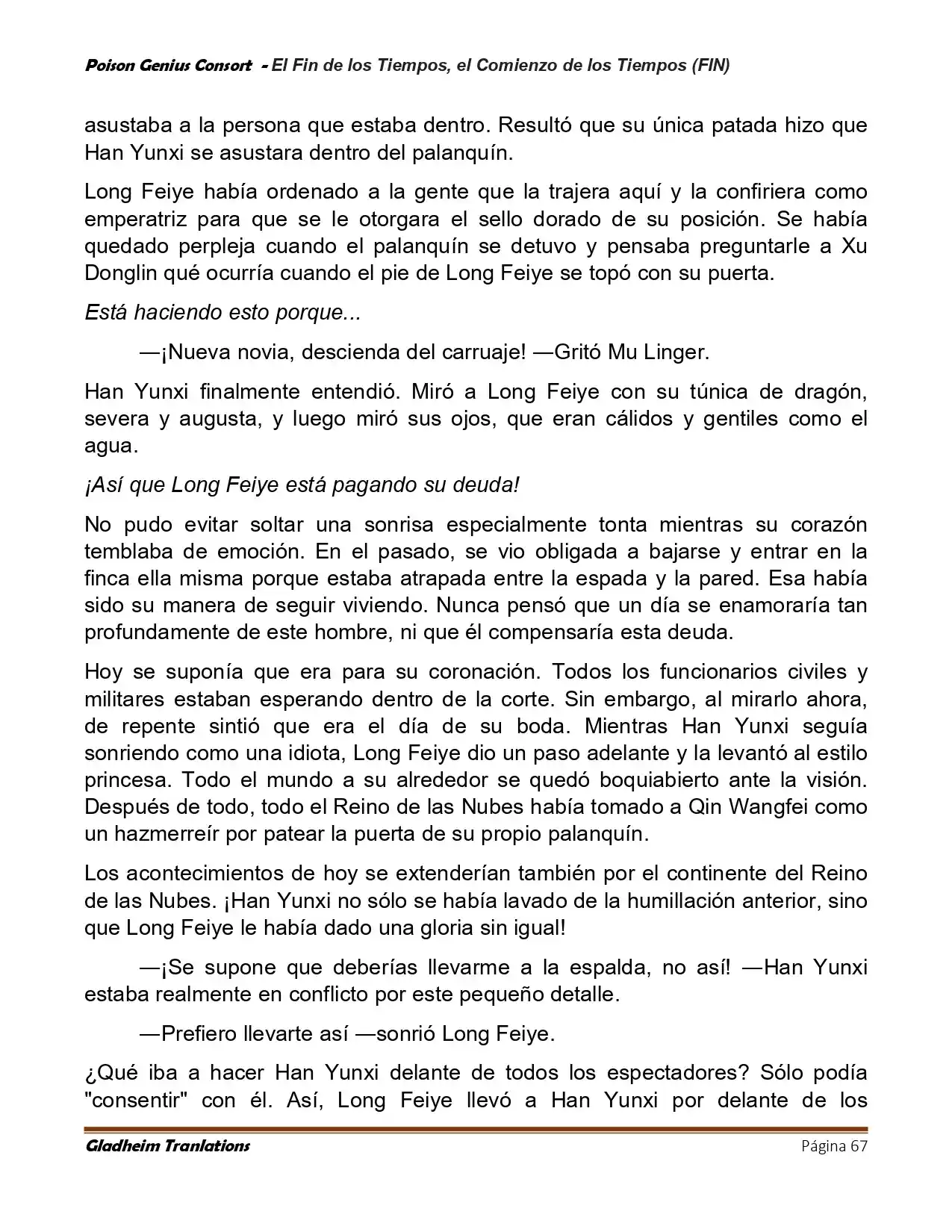Poison Genious Consort (Novela) - Capítulo 433 - Página 67 - LectorTMOo