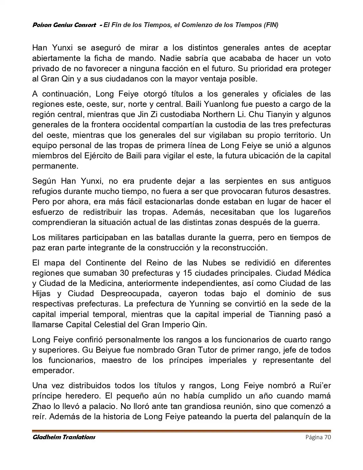 Poison Genious Consort (Novela) - Capítulo 433 - Página 70 - LectorTMOo