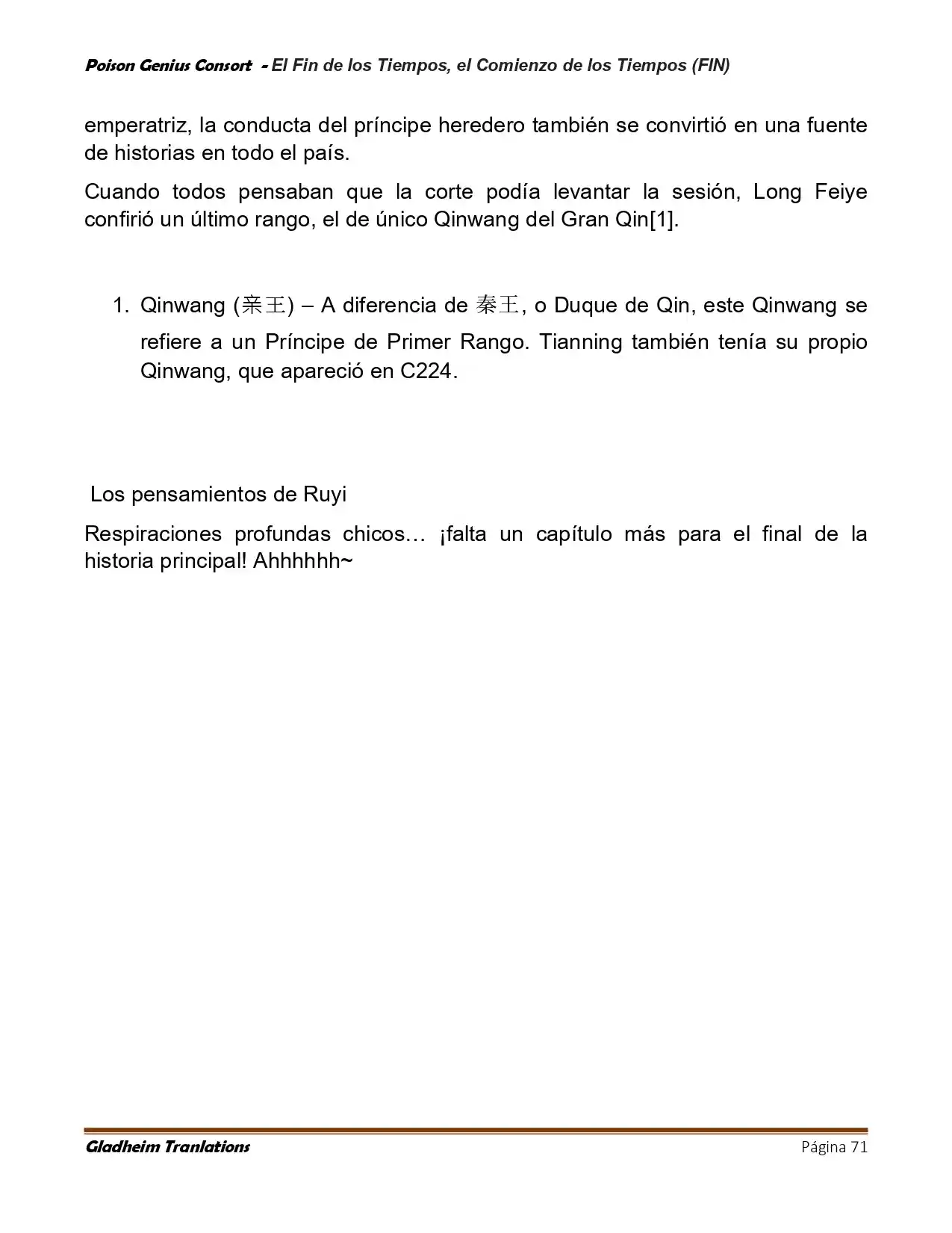Poison Genious Consort (Novela) - Capítulo 433 - Página 71 - LectorTMOo