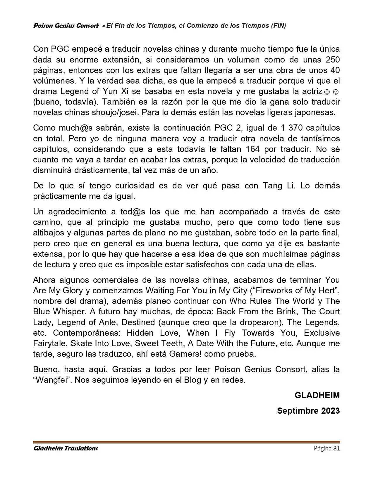 Poison Genious Consort (Novela) - Capítulo 433 - Página 81 - LectorTMOo