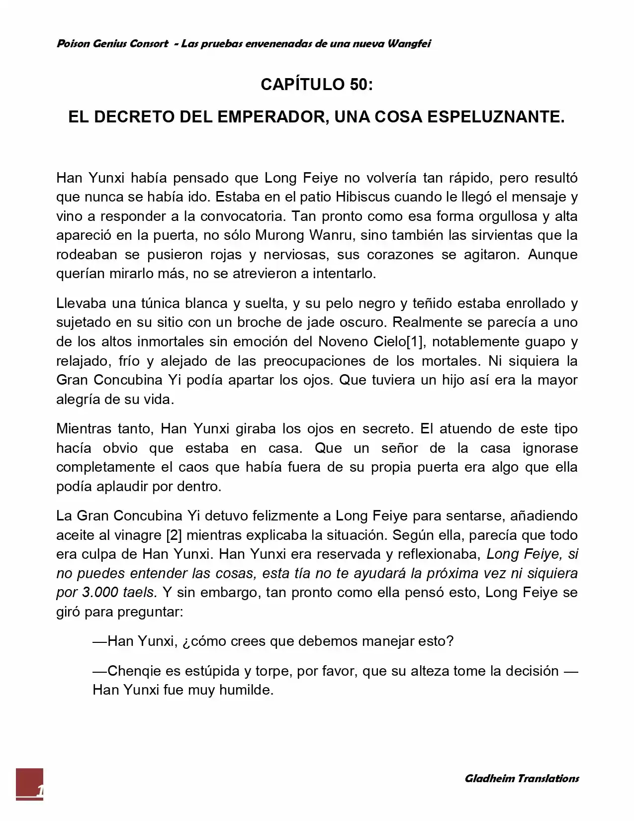 Poison Genious Consort (Novela) - Capítulo 50 - Página 1 - LectorTMOo