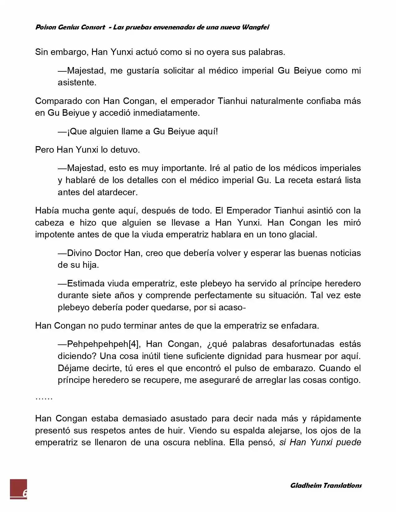 Poison Genious Consort (Novela) - Capítulo 54 - Página 6 - LectorTMOo