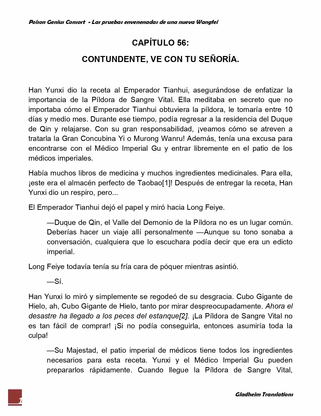 Poison Genious Consort (Novela) - Capítulo 56 - Página 1 - LectorTMOo