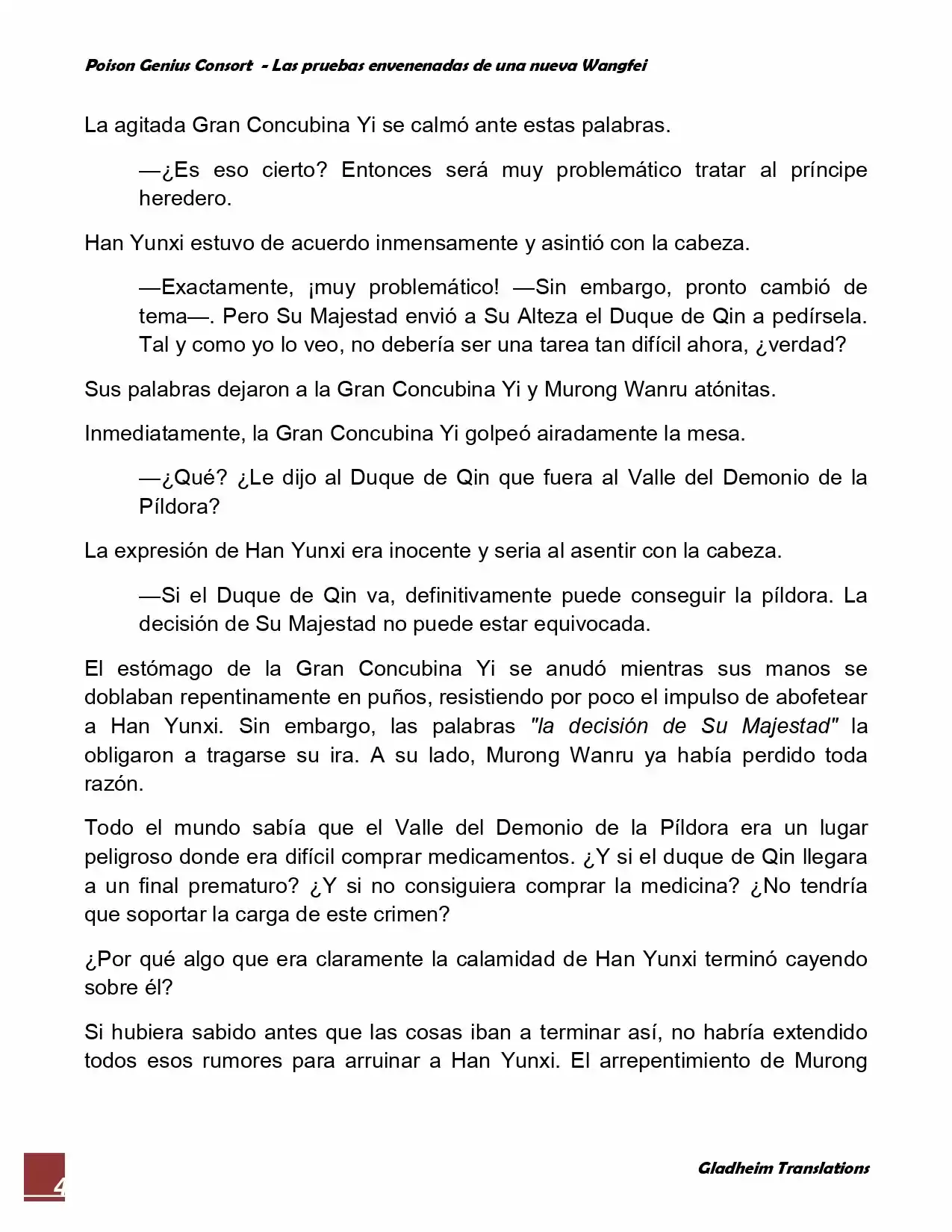 Poison Genious Consort (Novela) - Capítulo 56 - Página 4 - LectorTMOo