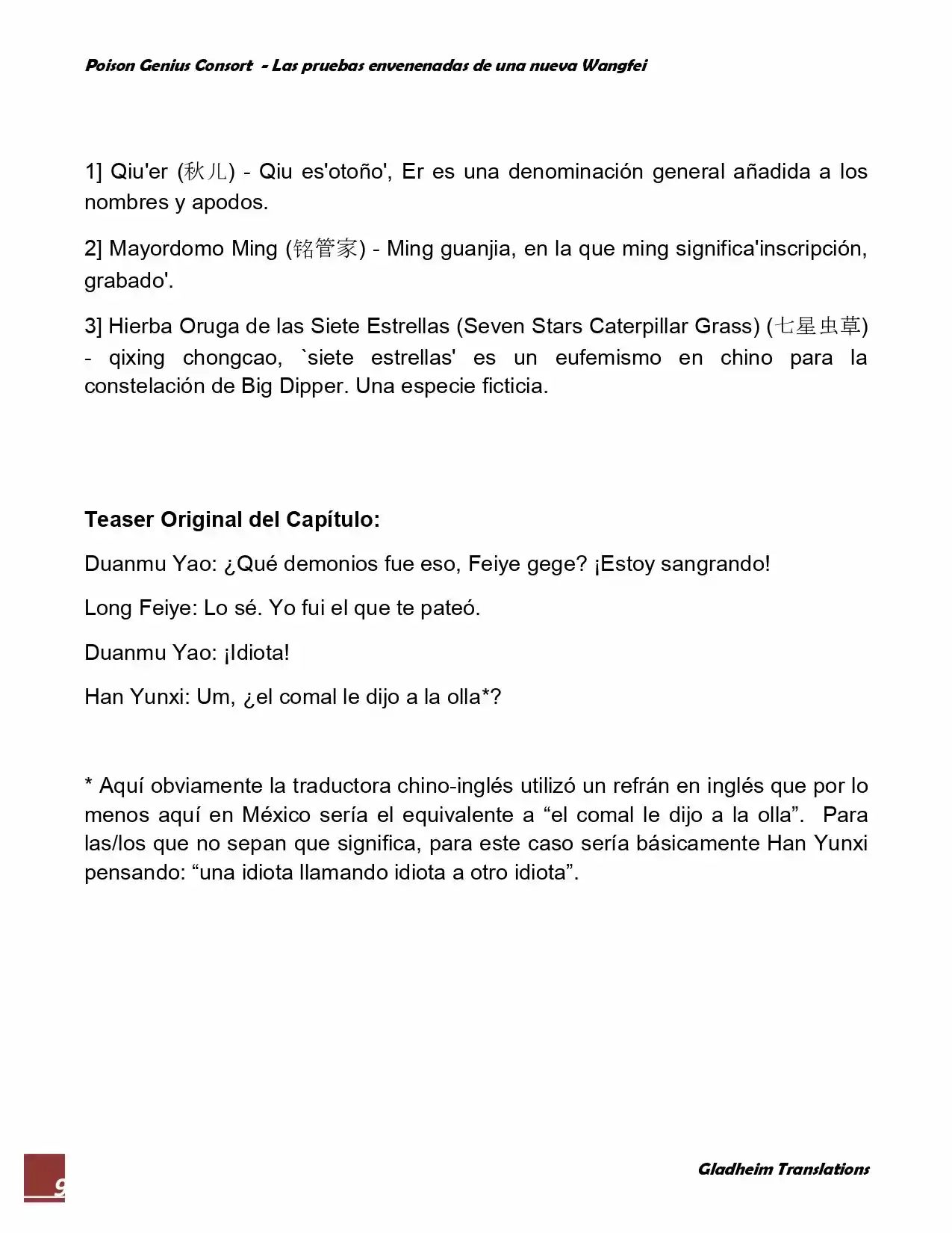 Poison Genious Consort (Novela) - Capítulo 59 - Página 9 - LectorTMOo