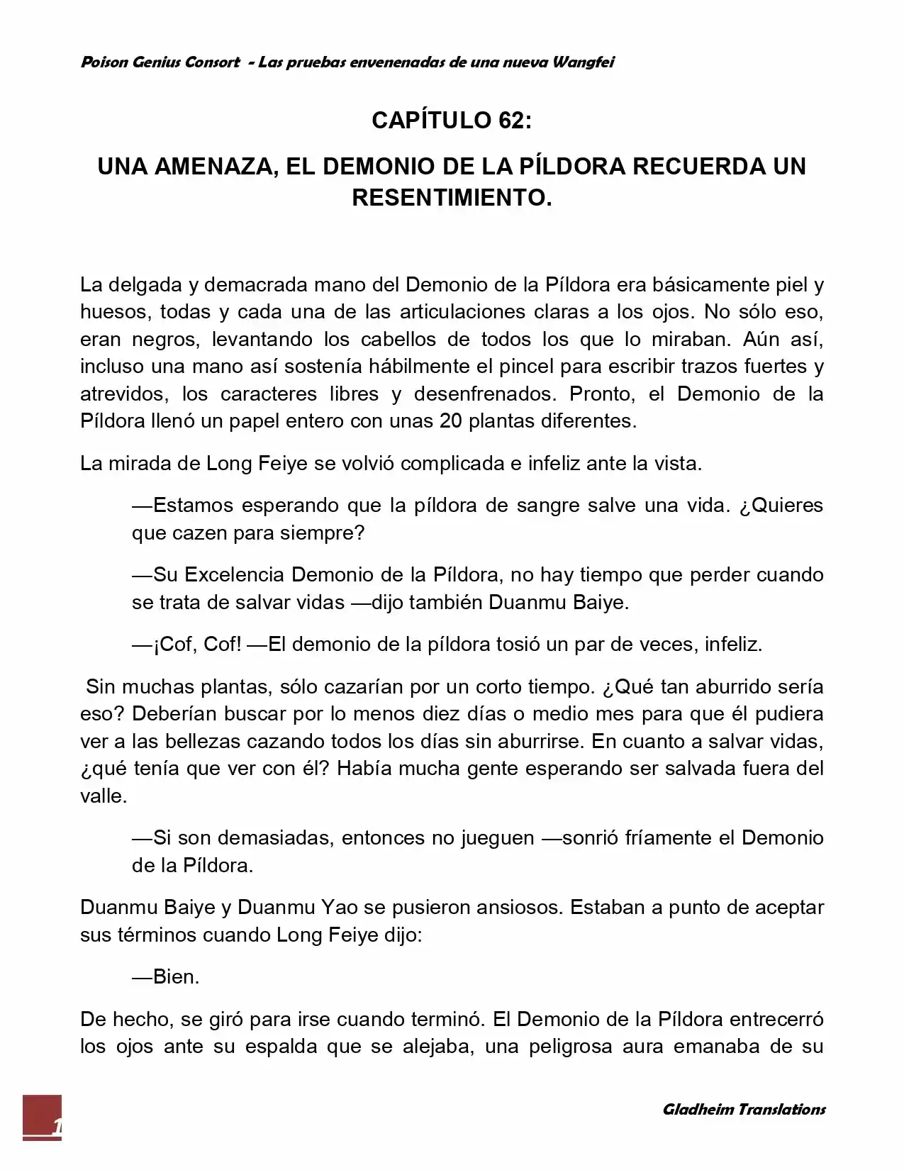 Poison Genious Consort (Novela) - Capítulo 62 - Página 1 - LectorTMOo
