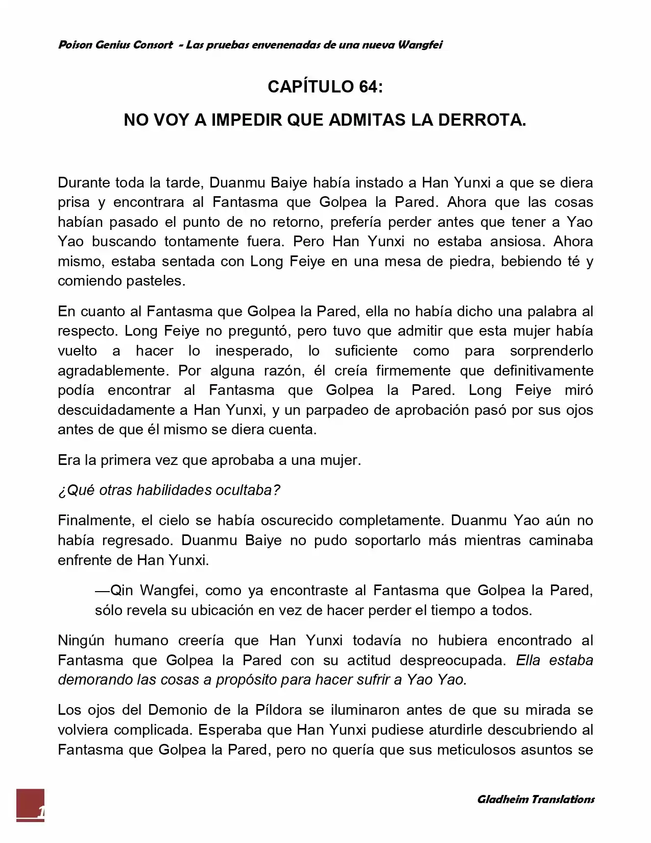 Poison Genious Consort (Novela) - Capítulo 64 - Página 1 - LectorTMOo