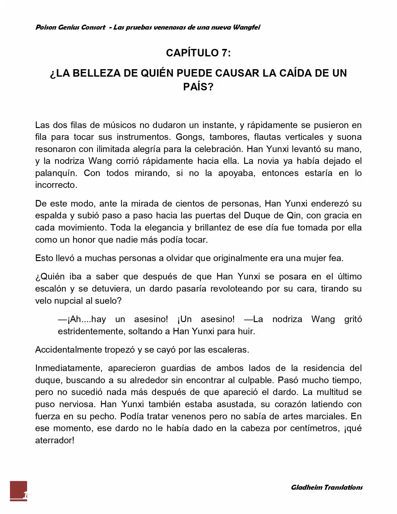 Poison Genious Consort (Novela) - Capítulo 7 - Página 1 - LectorTMOo