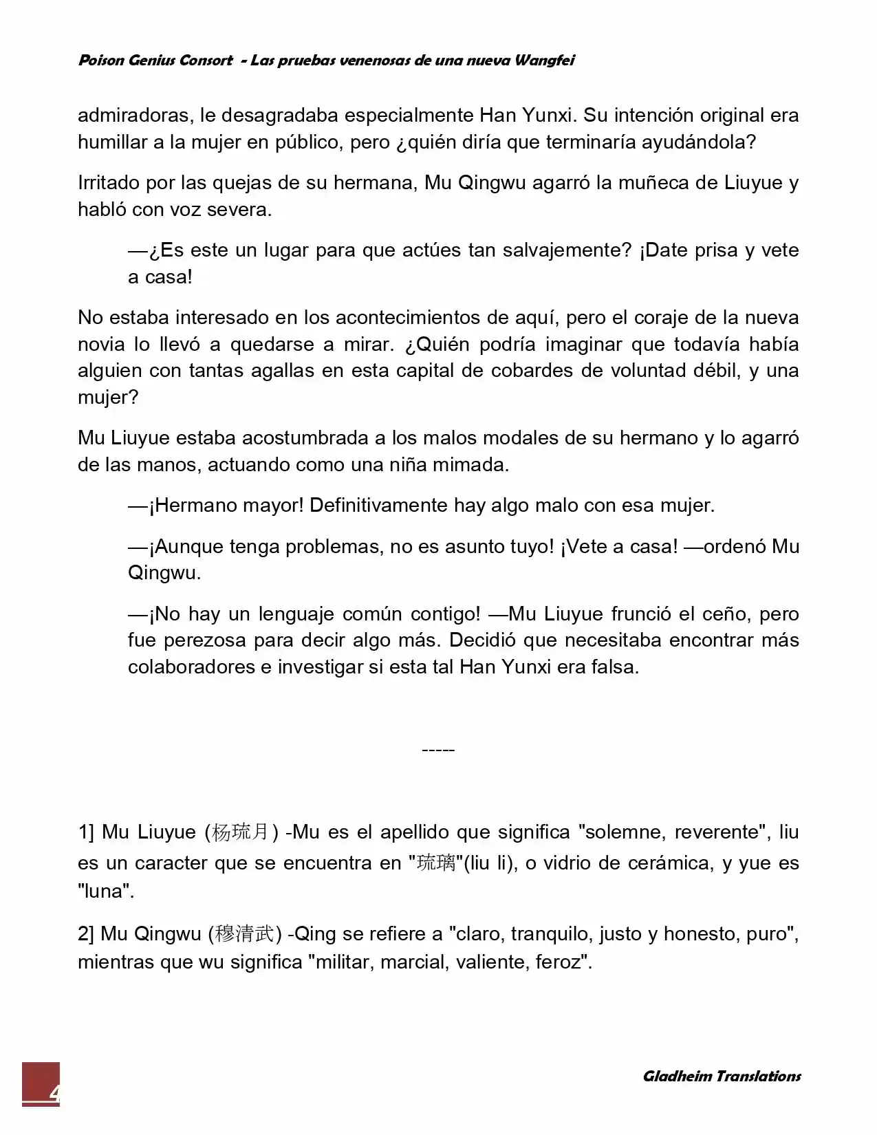 Poison Genious Consort (Novela) - Capítulo 7 - Página 4 - LectorTMOo