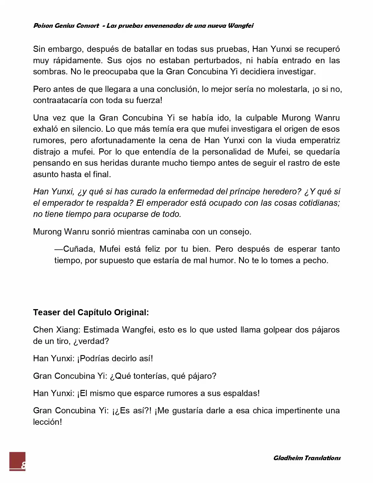 Poison Genious Consort (Novela) - Capítulo 71 - Página 8 - LectorTMOo