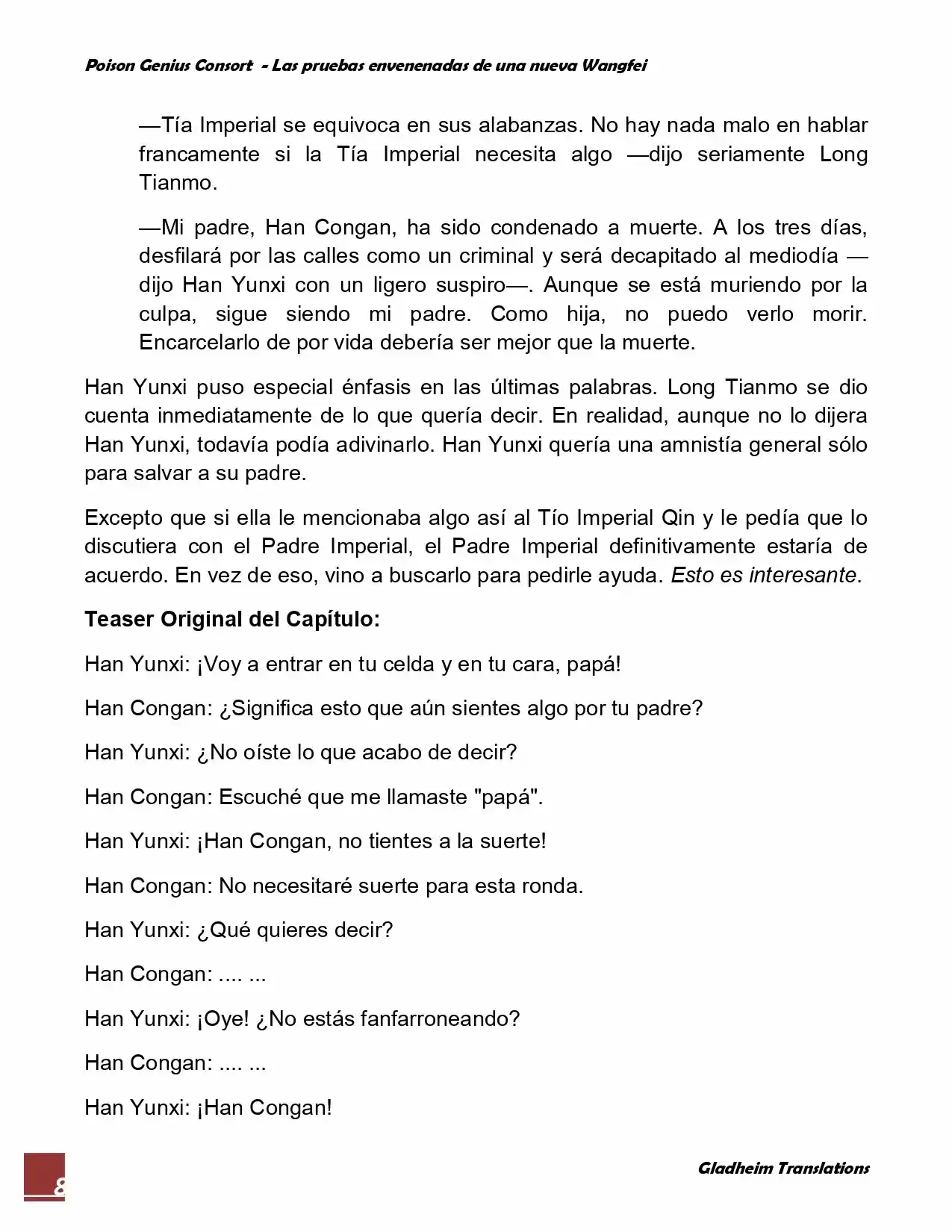 Poison Genious Consort (Novela) - Capítulo 73 - Página 8 - LectorTMOo