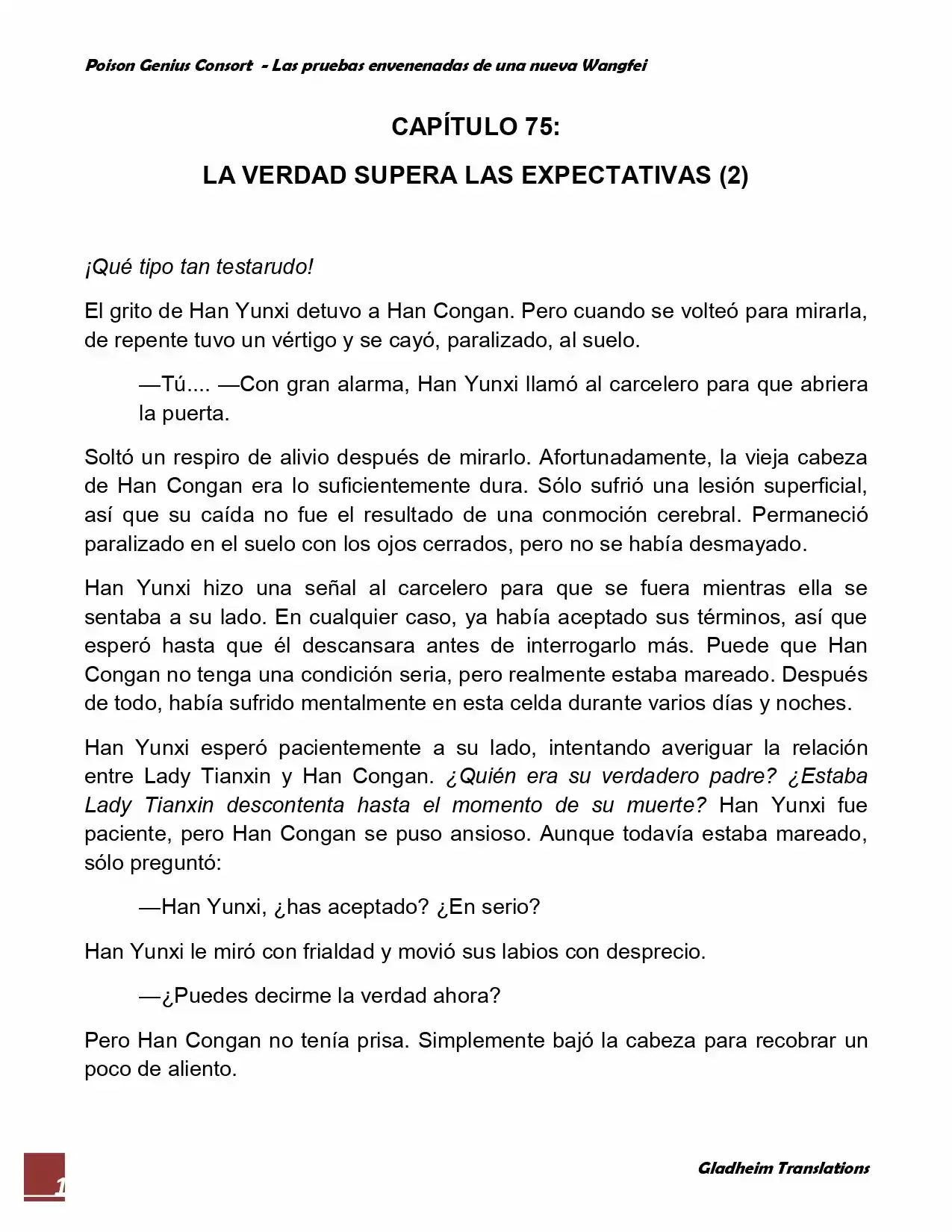 Poison Genious Consort (Novela) - Capítulo 75 - Página 1 - LectorTMOo
