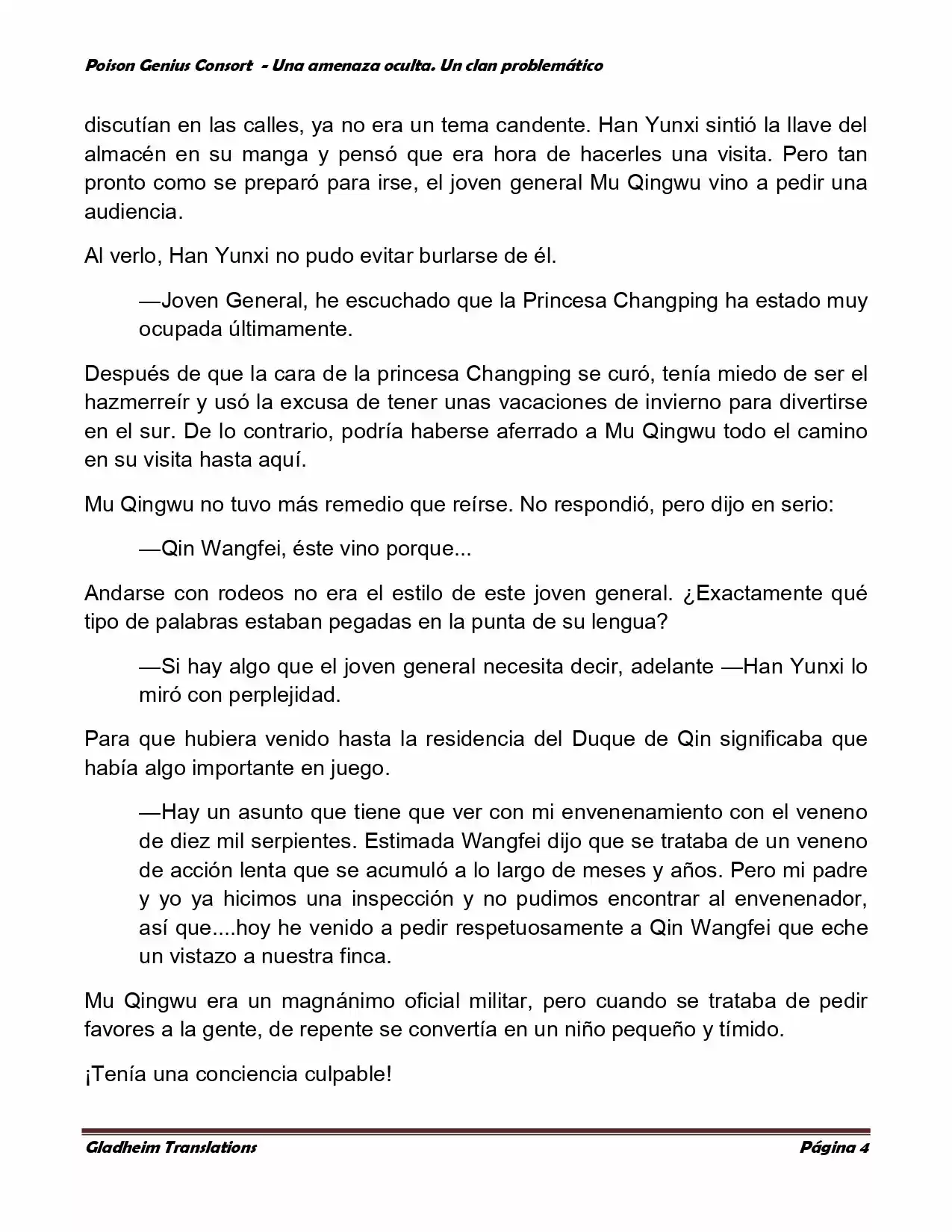 Poison Genious Consort (Novela) - Capítulo 77 - Página 4 - LectorTMOo
