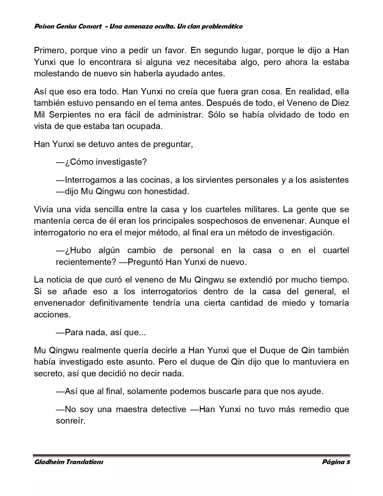 Poison Genious Consort (Novela) - Capítulo 77 - Página 5 - LectorTMOo