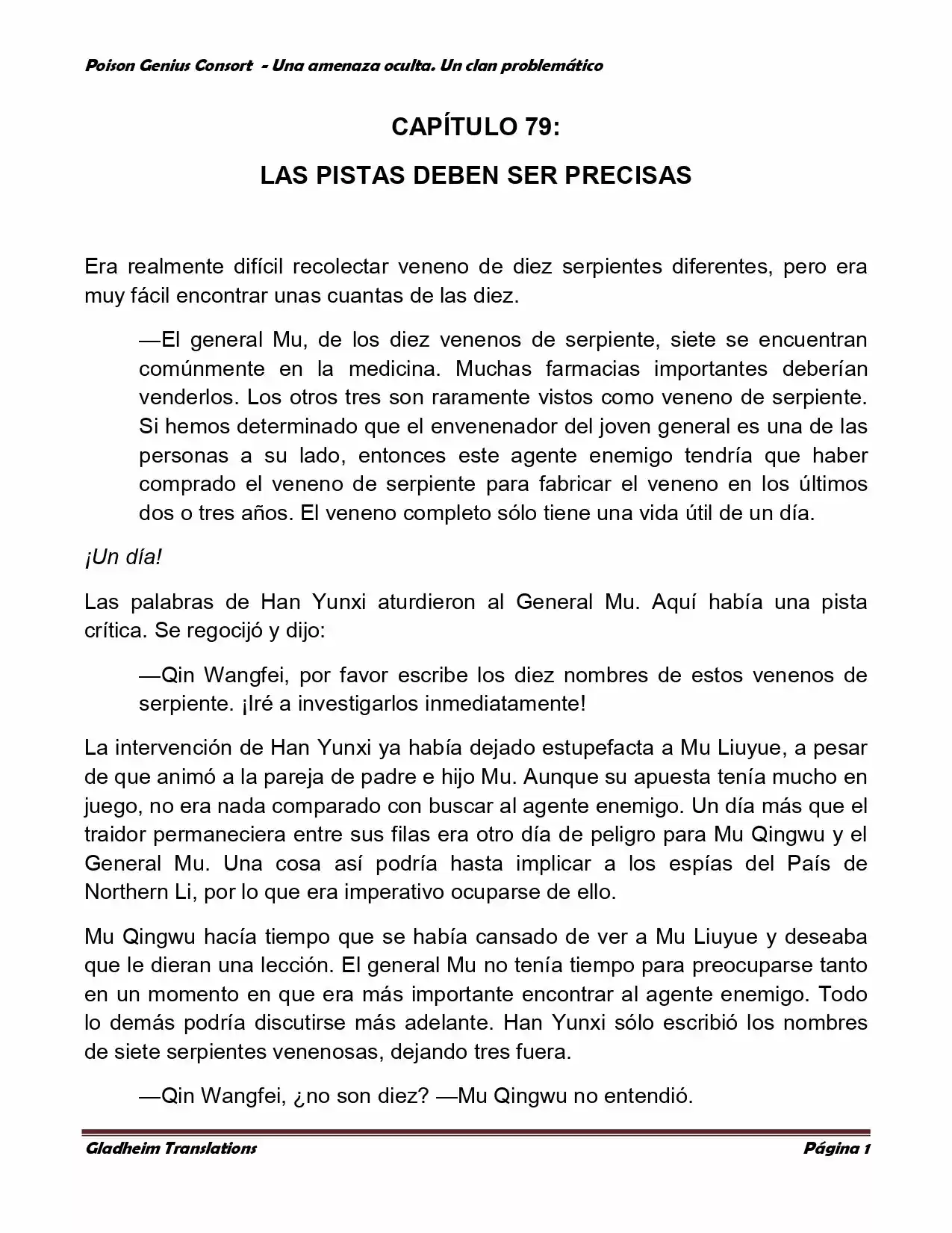 Poison Genious Consort (Novela) - Capítulo 79 - Página 1 - LectorTMOo