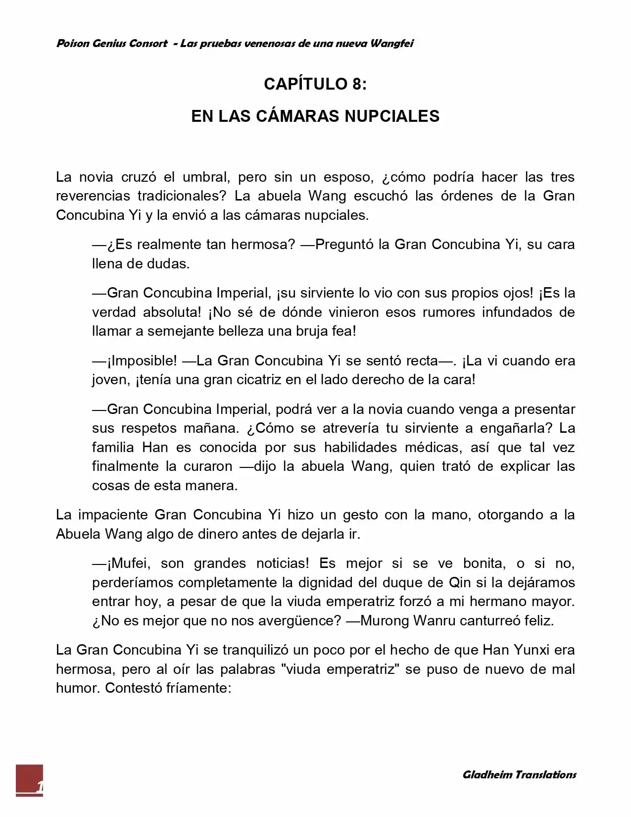Poison Genious Consort (Novela) - Capítulo 8 - Página 1 - LectorTMOo