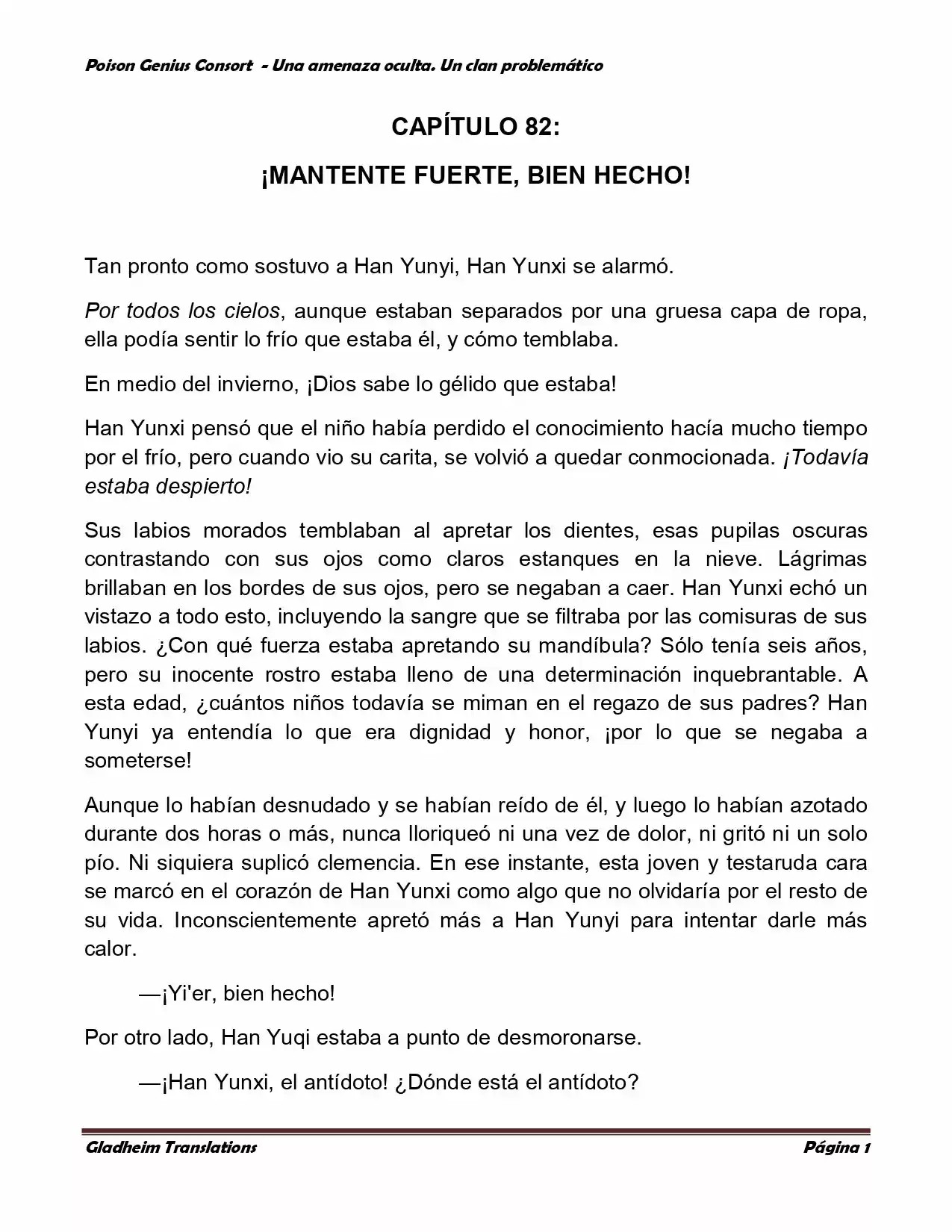 Poison Genious Consort (Novela) - Capítulo 82 - Página 1 - LectorTMOo