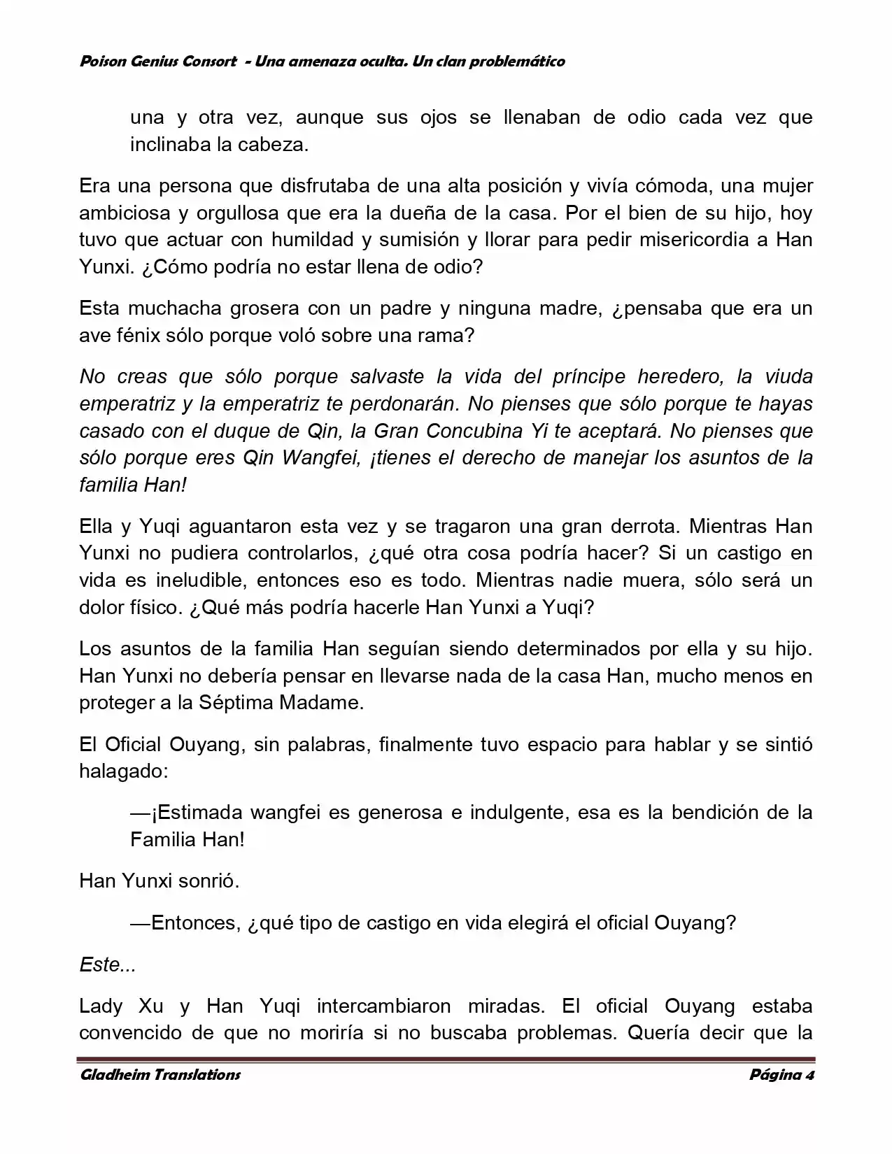Poison Genious Consort (Novela) - Capítulo 84 - Página 4 - LectorTMOo