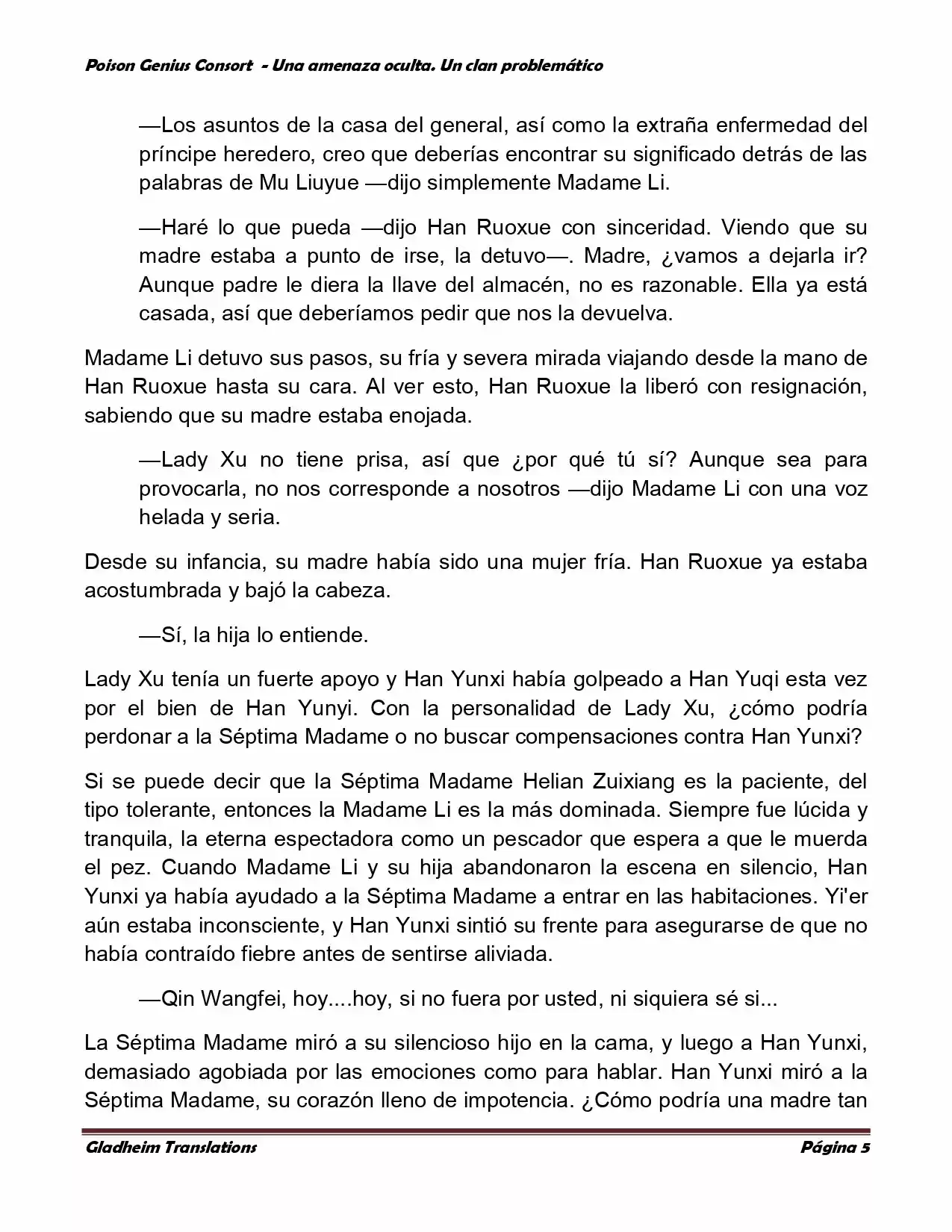 Poison Genious Consort (Novela) - Capítulo 85 - Página 5 - LectorTMOo