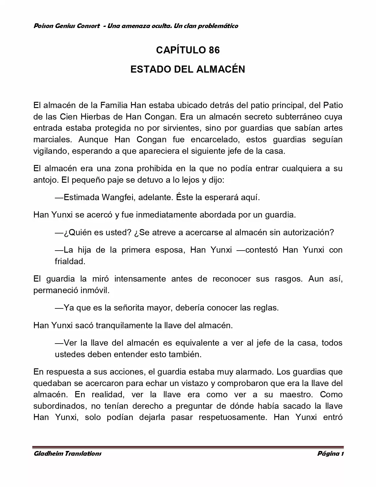 Poison Genious Consort (Novela) - Capítulo 86 - Página 1 - LectorTMOo
